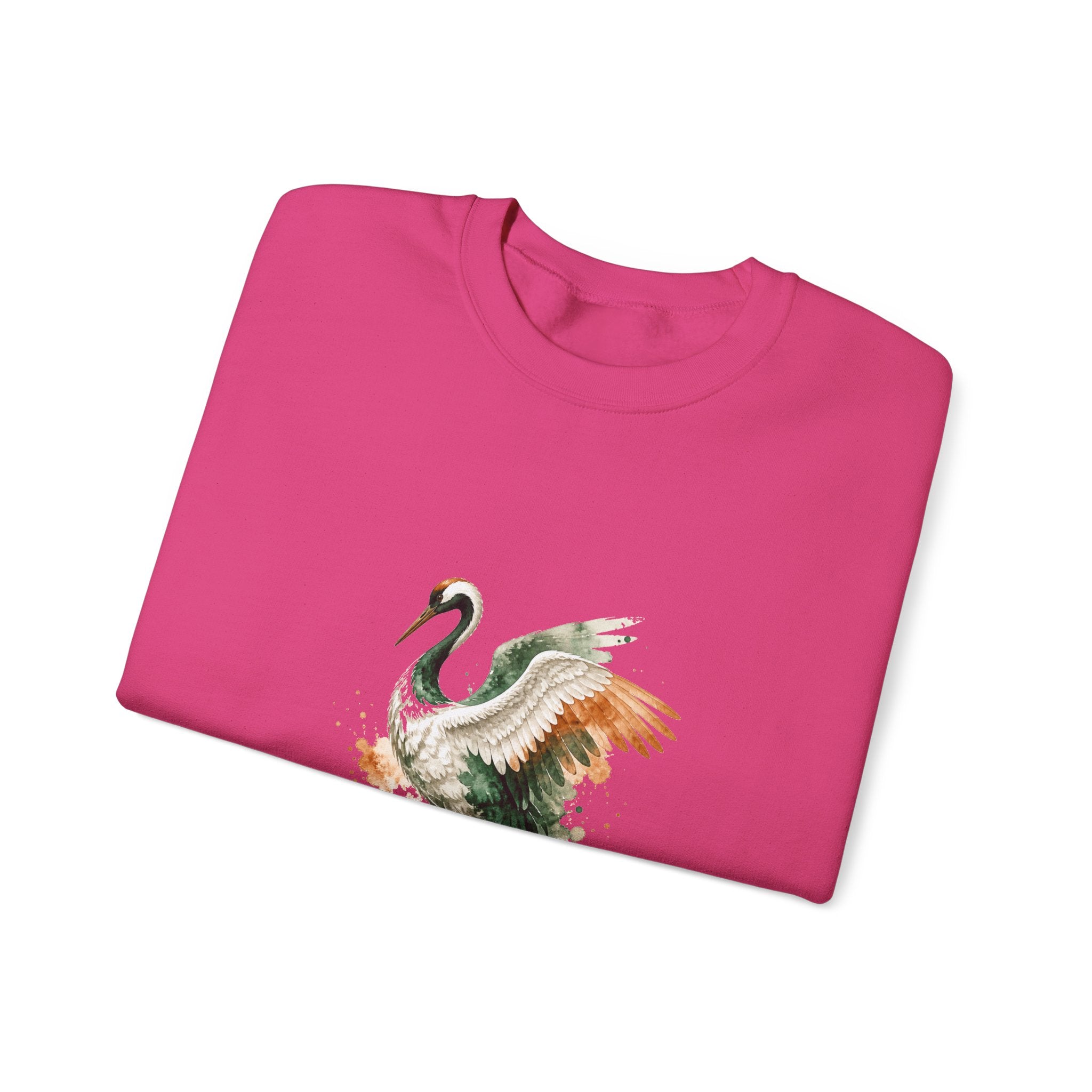 Matching Couple Sweatshirt - Tiger & Crane Matching Couple Premium Fleece Sweatshirt Watercolor Art His Hers Birthday Gift - Design B