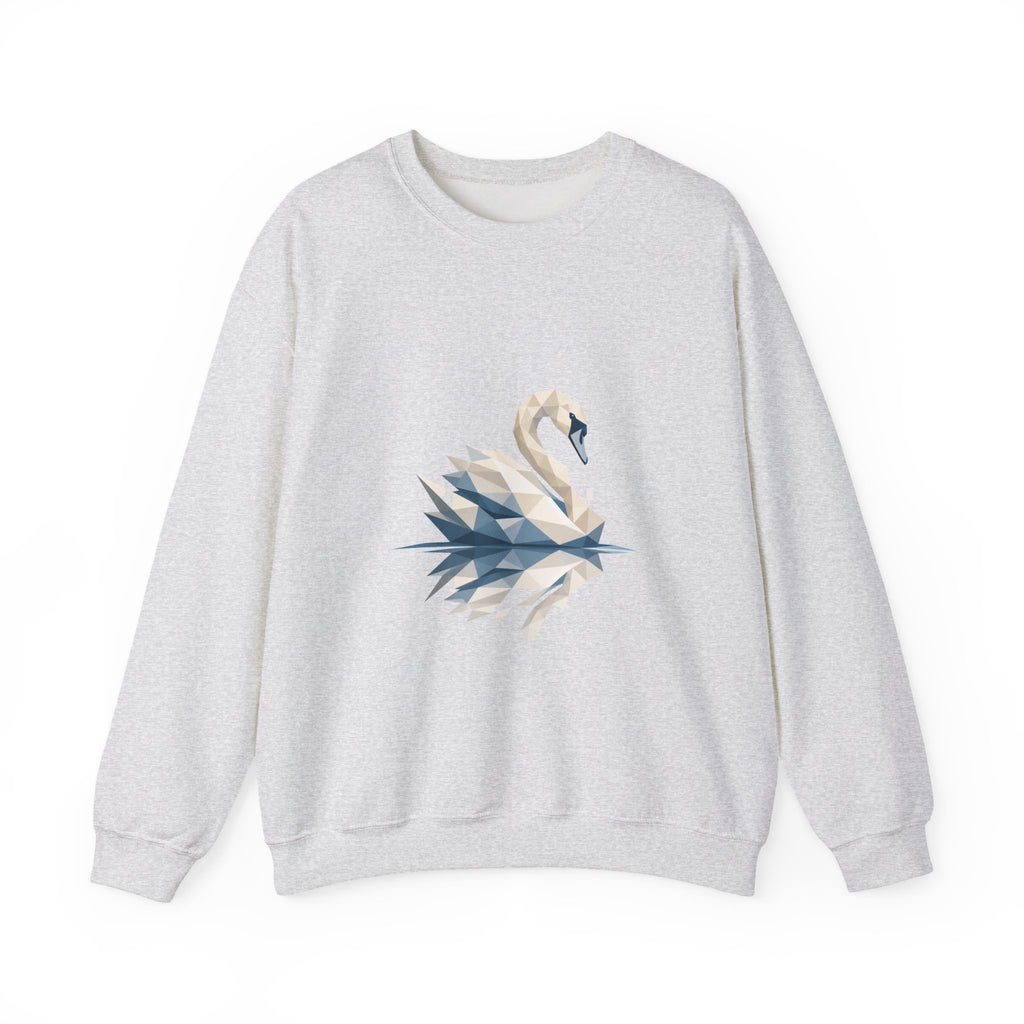 Matching Couple Sweatshirt - Raven & Swan Matching Couple Comfort Colors Crew Geometric Art His Hers Love Gift - Design B