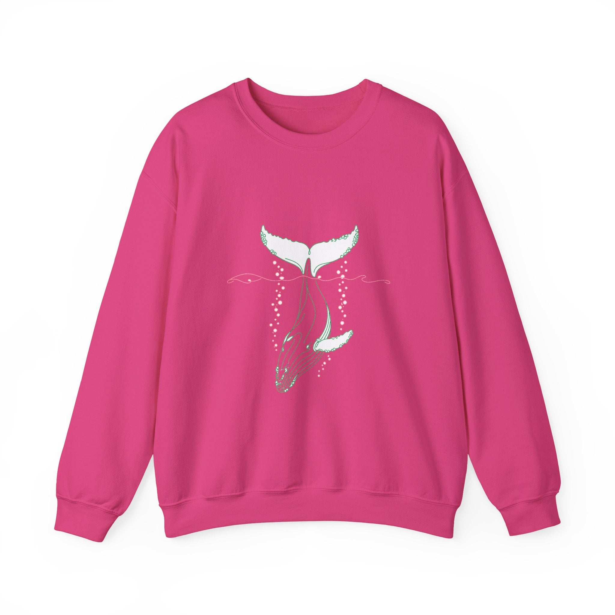 Matching Couple Sweatshirt - Eagle & Whale Matching Couple Comfort Colors Crew Minimalist Art His Hers Christmas Gift - Design B