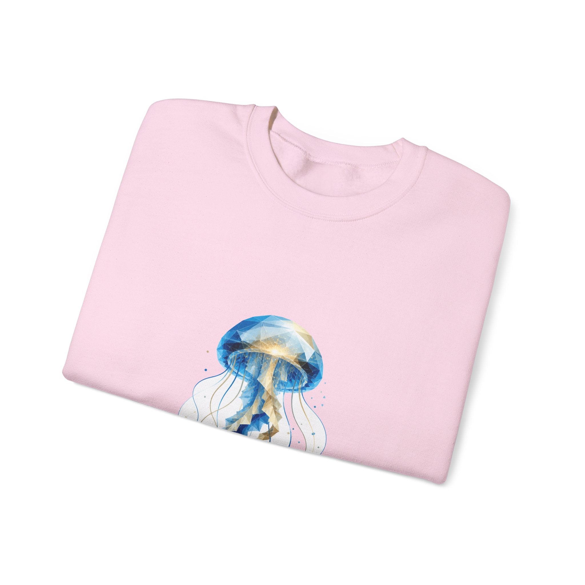 Matching Couple Sweatshirt - Octopus & Jellyfish Matching Couple Premium Fleece Sweatshirt Geometric Art His Hers Love Gift - Design B