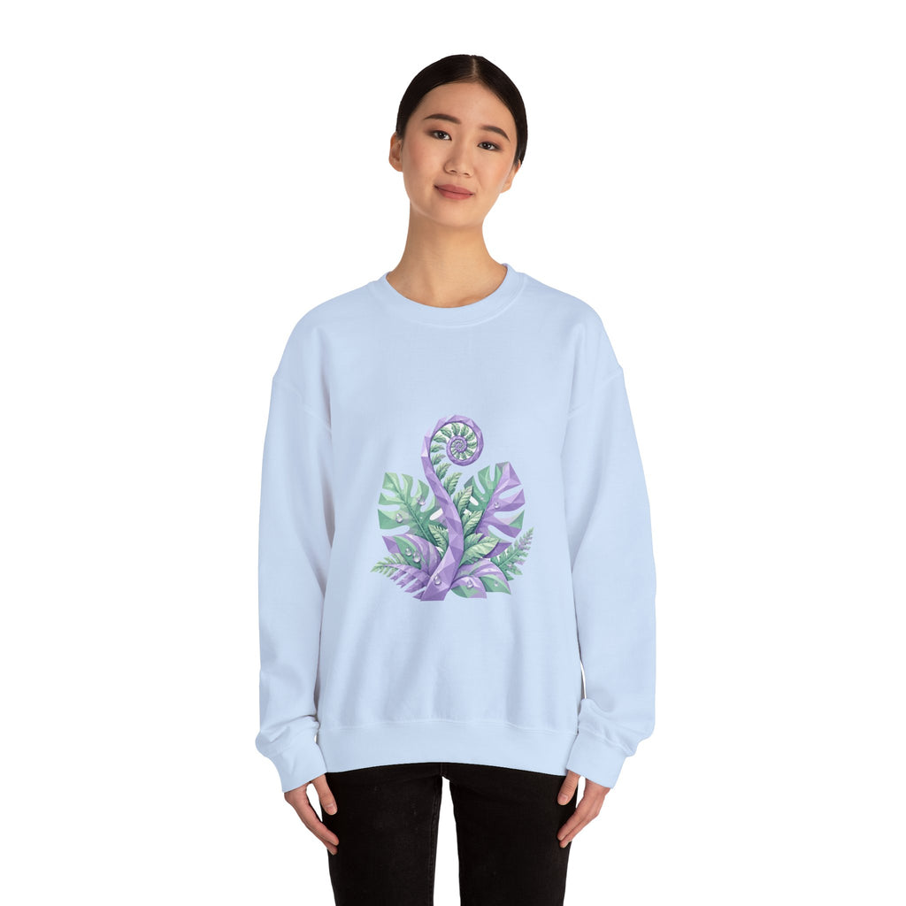 Matching Couple Sweatshirt - Desert & Rainforest Matching Couple Premium Fleece Sweatshirt Geometric Art His Hers Love Gift - Design B