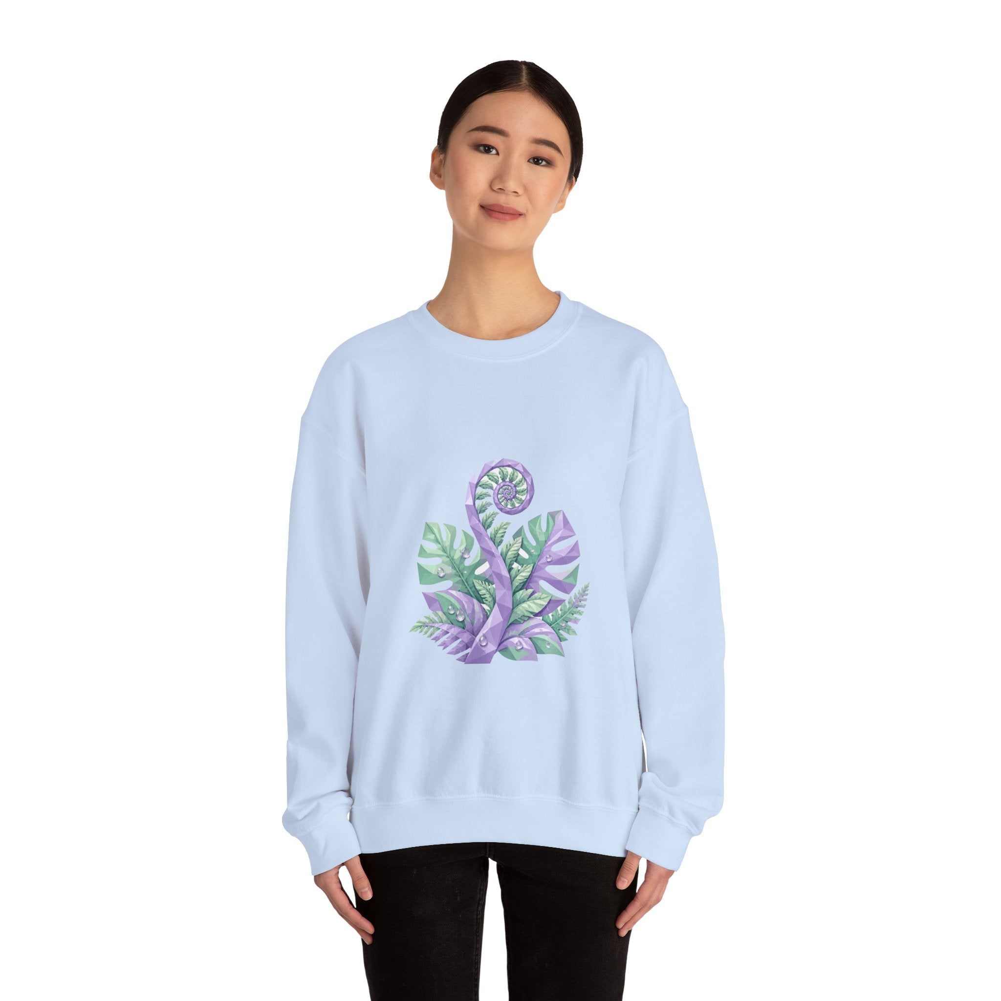 Matching Couple Sweatshirt - Desert & Rainforest Matching Couple Premium Fleece Sweatshirt Geometric Art His Hers Love Gift - Design B