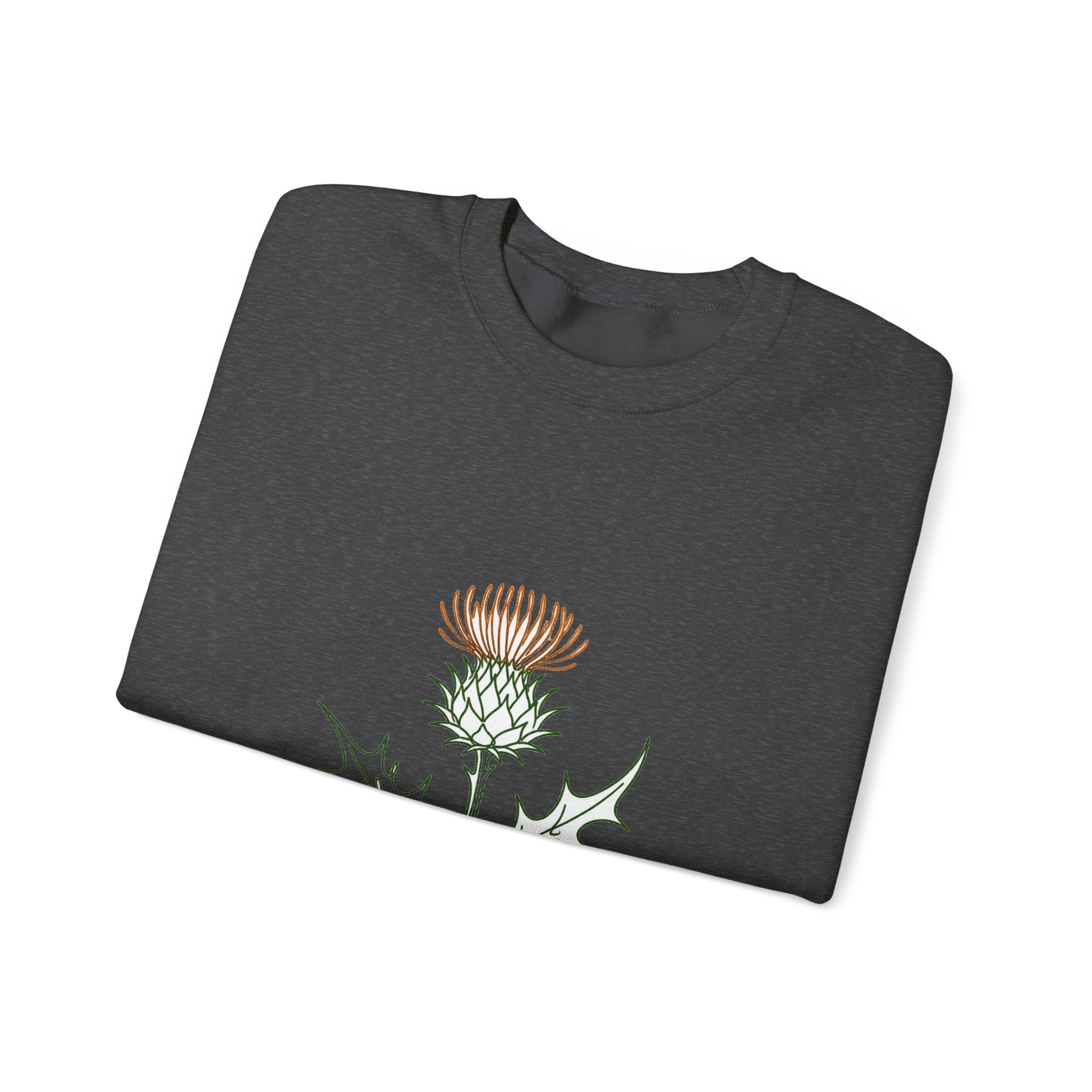 Matching Couple Sweatshirt - Lavender & Thistle Matching Couple Crewneck Sweatshirt Minimalist Art His Hers Valentine Gift - Design B