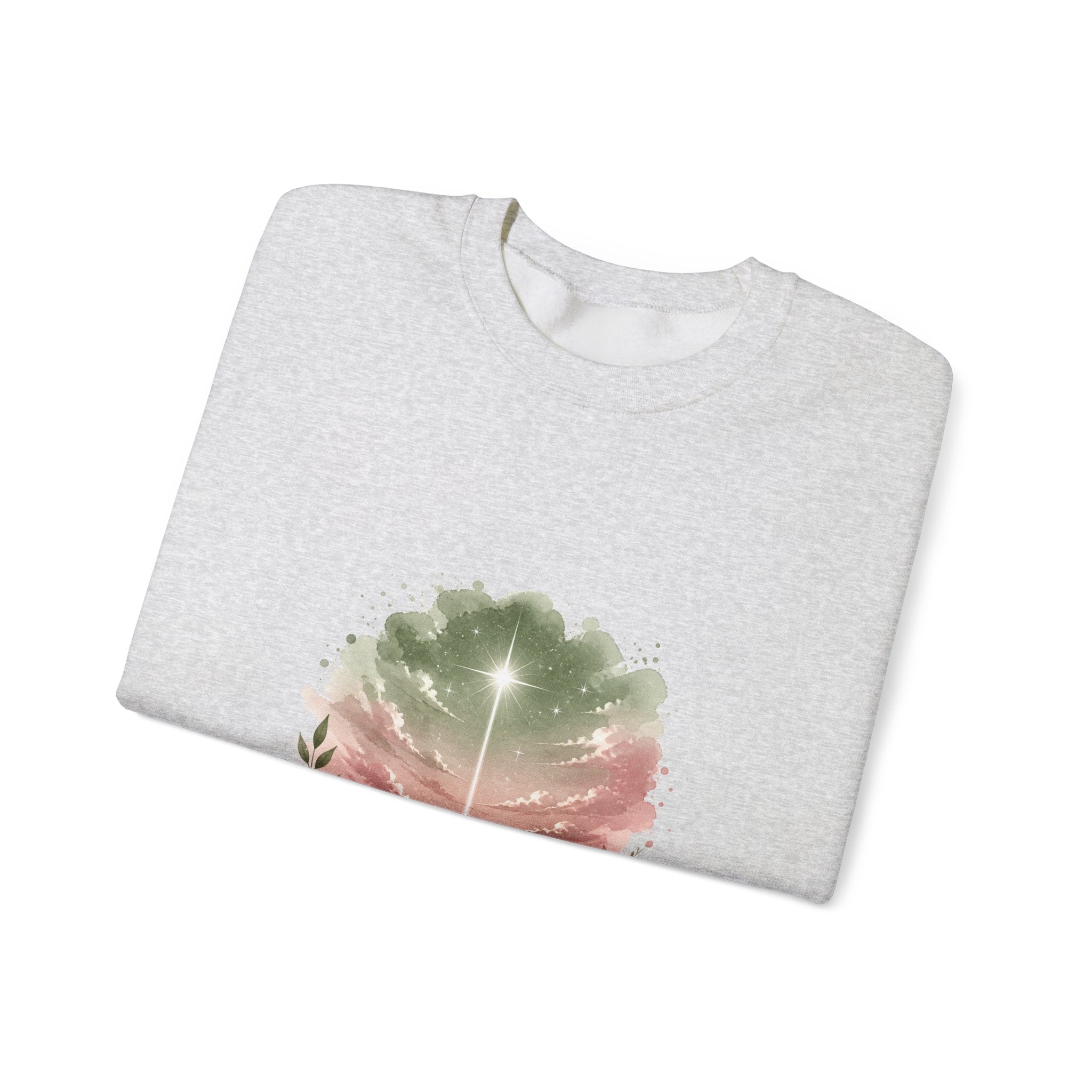 Matching Couple Sweatshirt - Evening & Morning Star Matching Couple Comfort Colors Crew Watercolor Art His Hers Birthday Gift - Design A