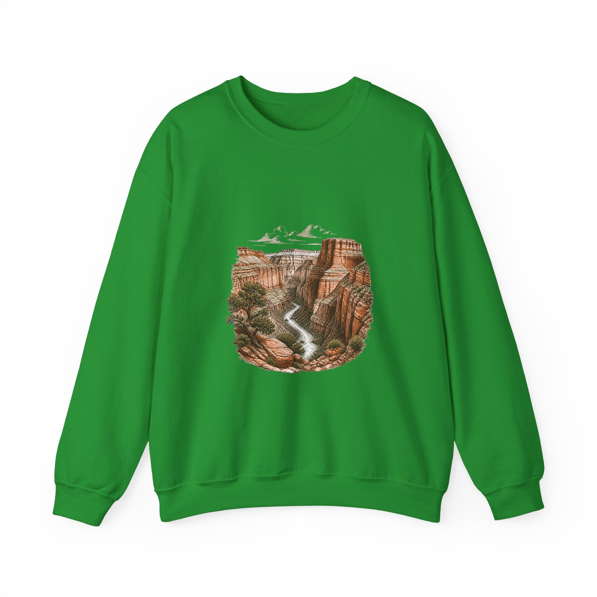 Matching Couple Sweatshirt - Lavender Fields & Canyon Matching Couple Premium Fleece Sweatshirt Hand-Drawn Art His Hers Anniversary Gift - Design B