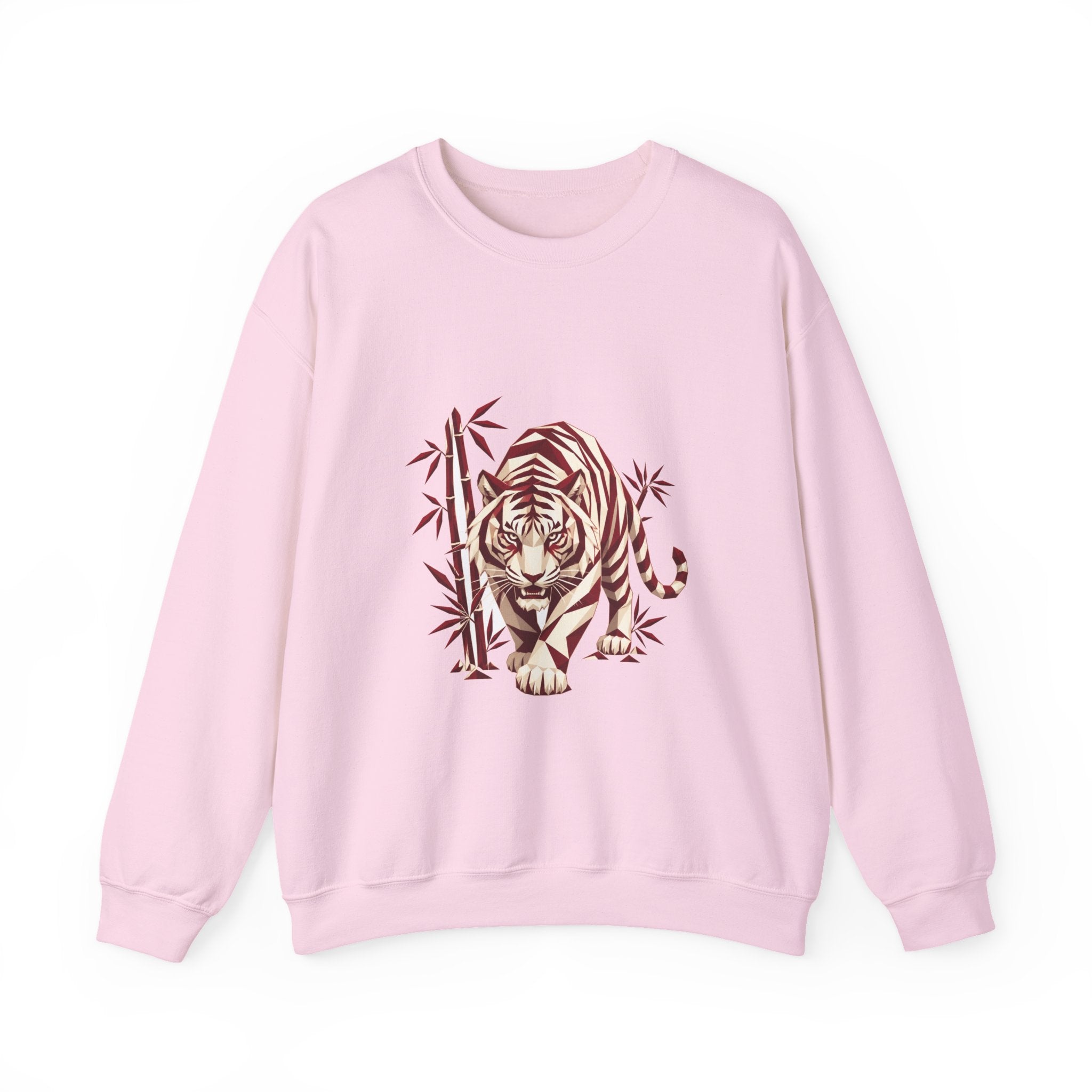 Matching Couple Sweatshirt - Tiger & Crane Matching Couple Crewneck Sweatshirt Geometric Art His Hers Couple Gift - Design A