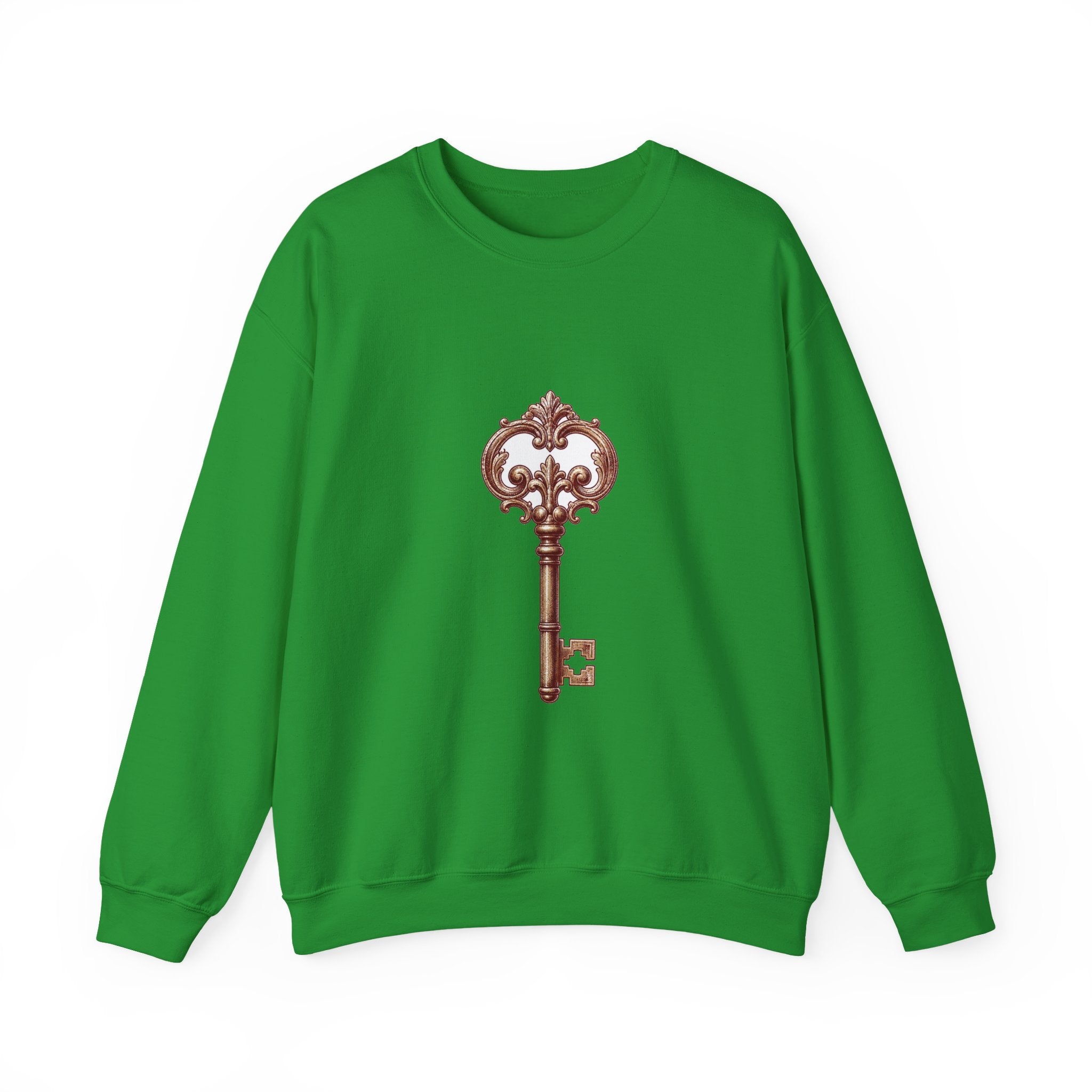 Matching Couple Sweatshirt - Key & Lock Matching Couple Premium Fleece Sweatshirt Hand-Drawn Art His Hers Anniversary Gift - Design A