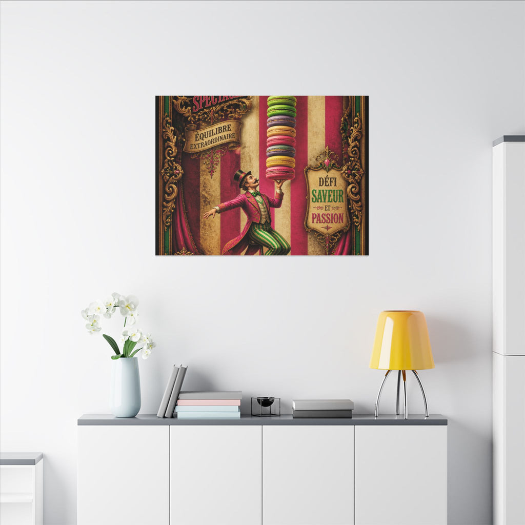 Macaron Balancing Tower Wall Art Canvas 24×36 Baroque Studio Decor Maximalist Print