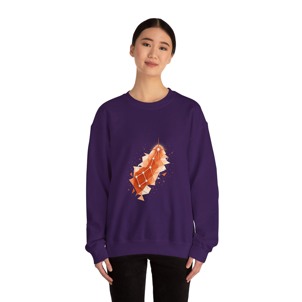 Matching Couple Sweatshirt - Big & Little Dipper Matching Couple Crewneck Sweatshirt Geometric Art His Hers Couple Gift - Design B