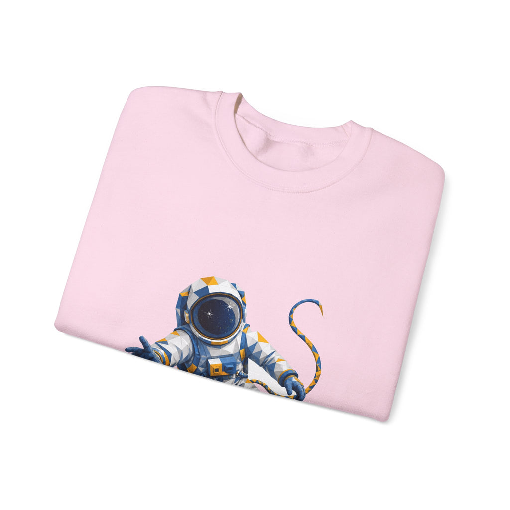 Matching Couple Sweatshirt - Astronaut & Planet Matching Couple Comfort Colors Crew Geometric Art His Hers Love Gift - Design A