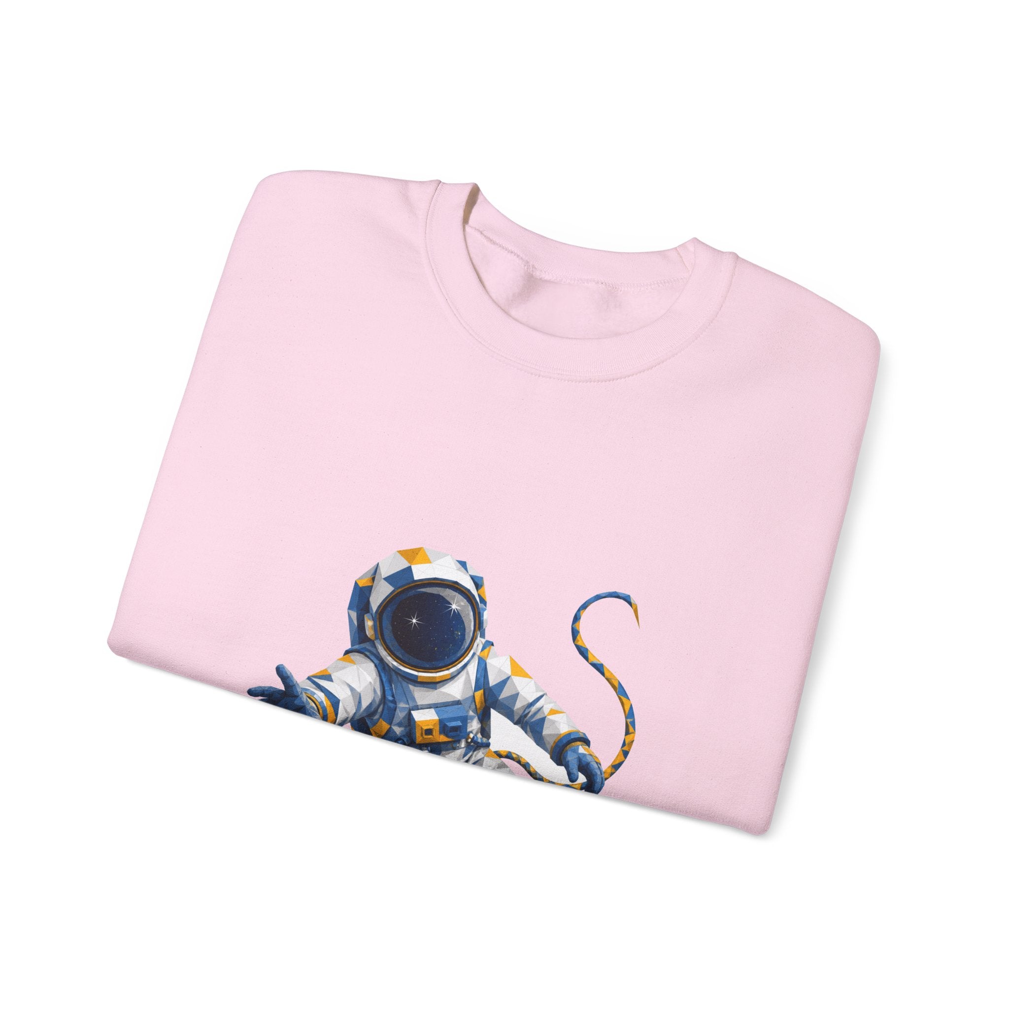 Matching Couple Sweatshirt - Astronaut & Planet Matching Couple Comfort Colors Crew Geometric Art His Hers Love Gift - Design A