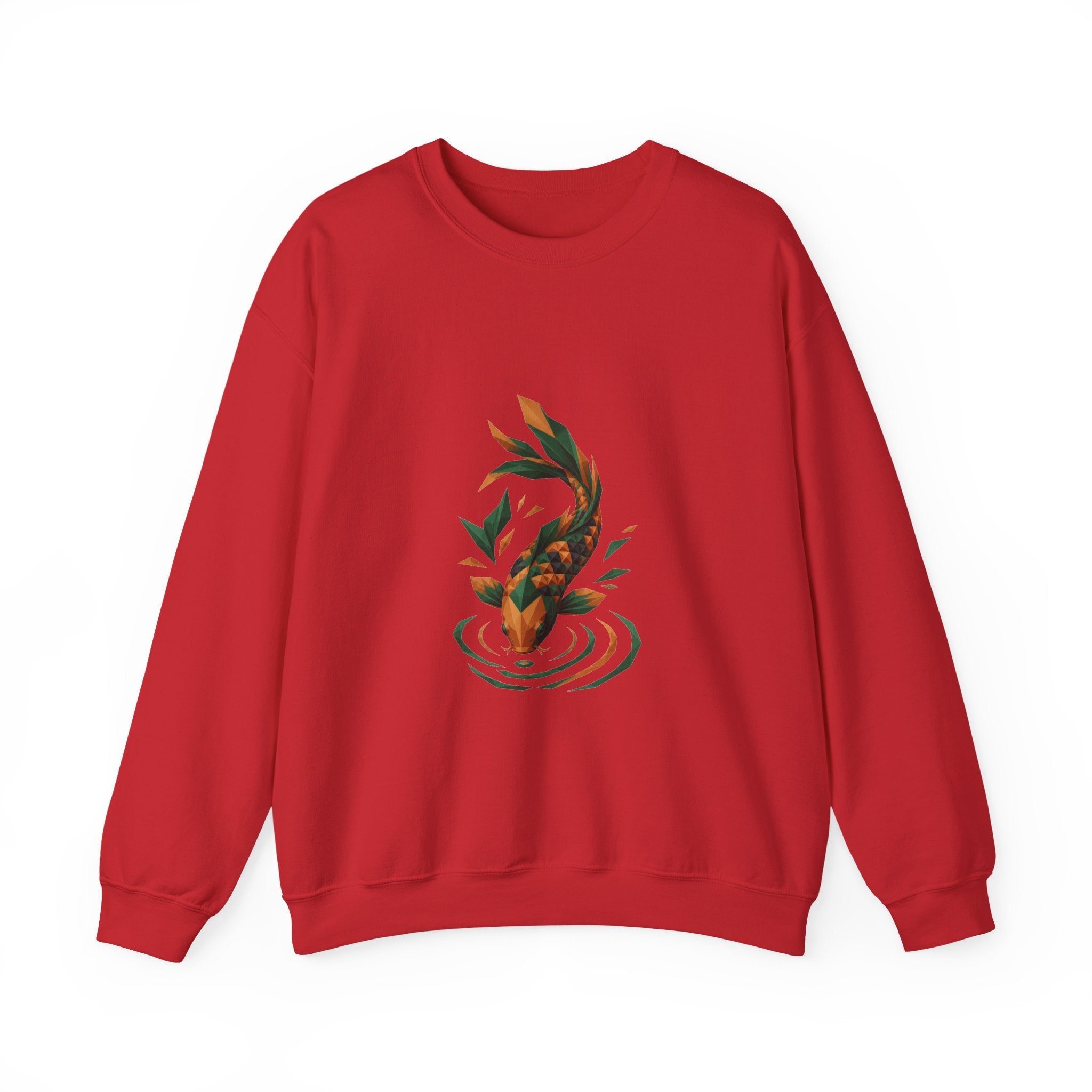 Matching Couple Sweatshirt - Koi Fish Yin Yang Matching Couple Comfort Colors Crew Geometric Art His Hers Love Gift - Design B