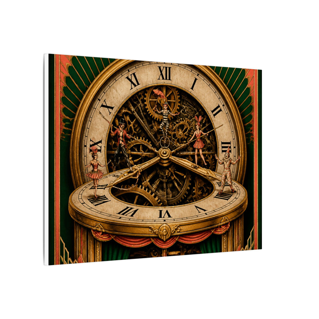 Pocket Watch Performers Wall Art Canvas 24×36 Art Deco Bar Area Decor Maximalist Print