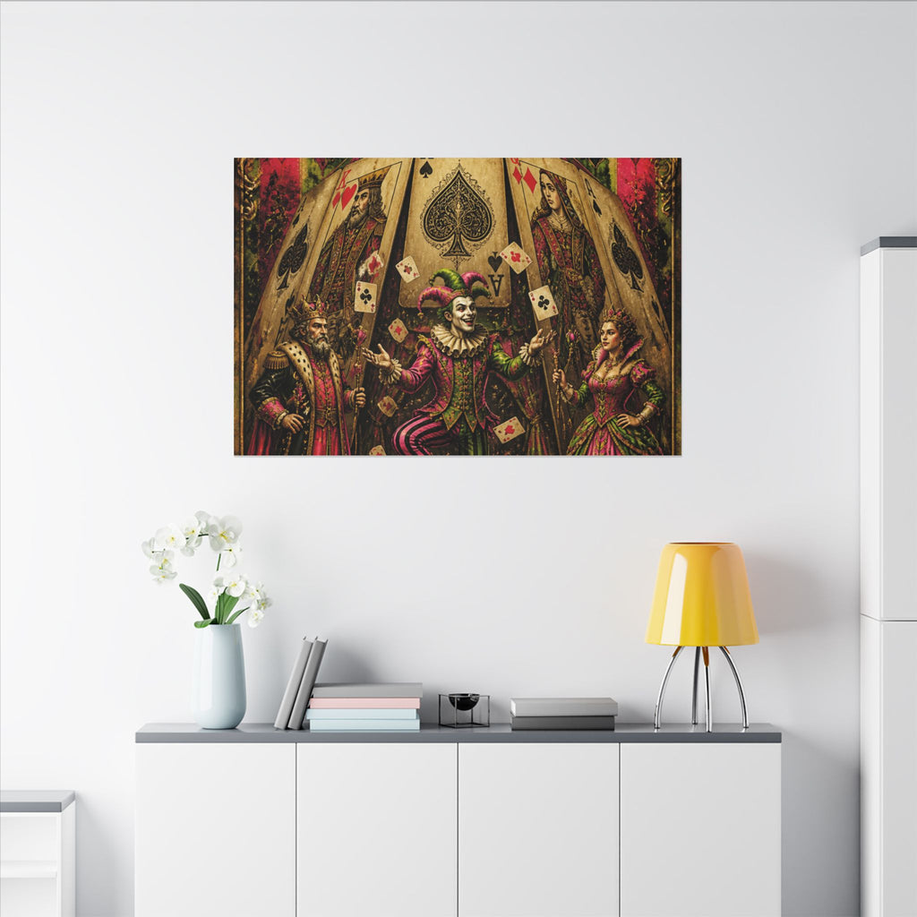 Playing Cards Tent Wall Art Canvas 16×20 Baroque Home Office Decor Maximalist Print