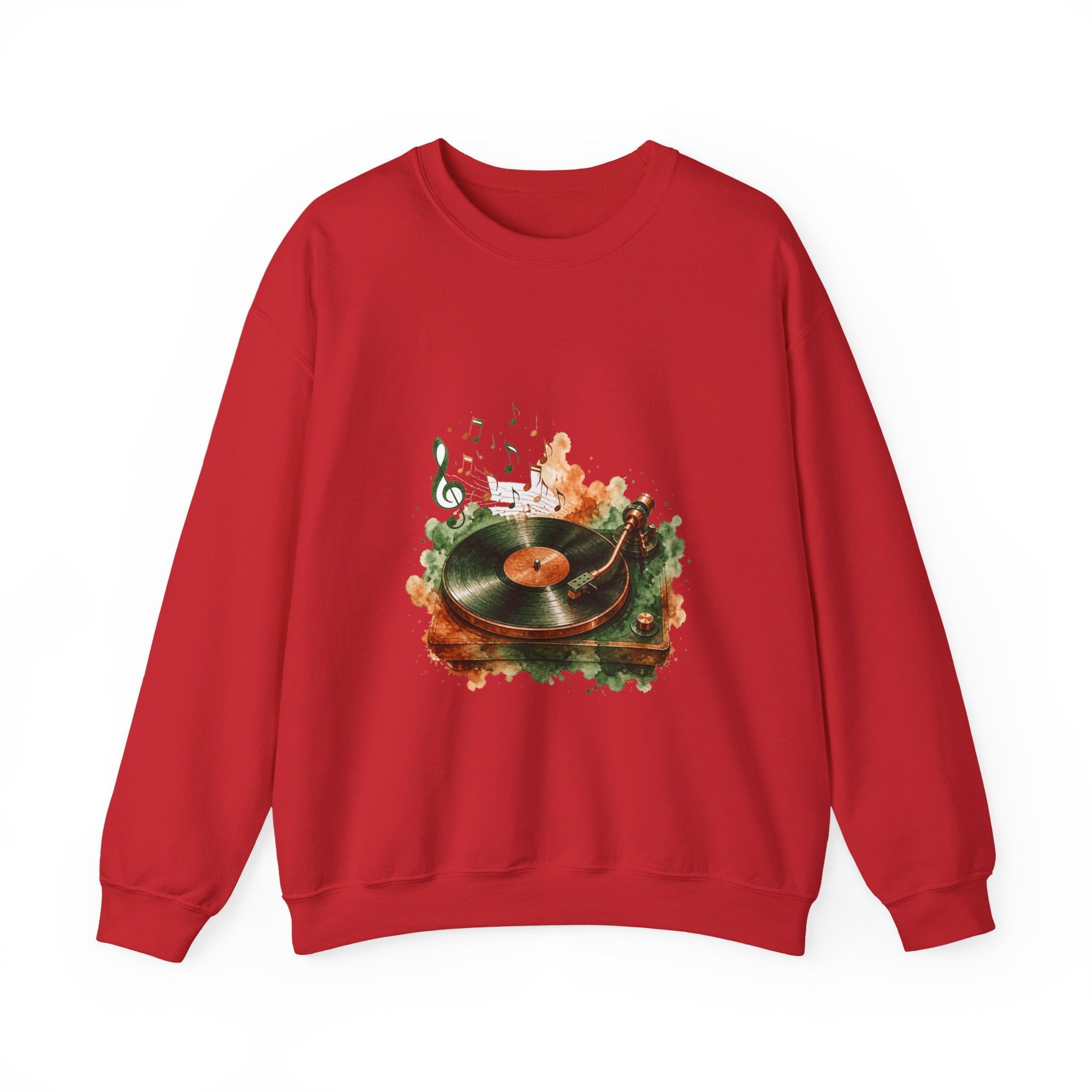 Matching Couple Sweatshirt - Vinyl & Cassette Matching Couple Premium Fleece Sweatshirt Watercolor Art His Hers Birthday Gift - Design A