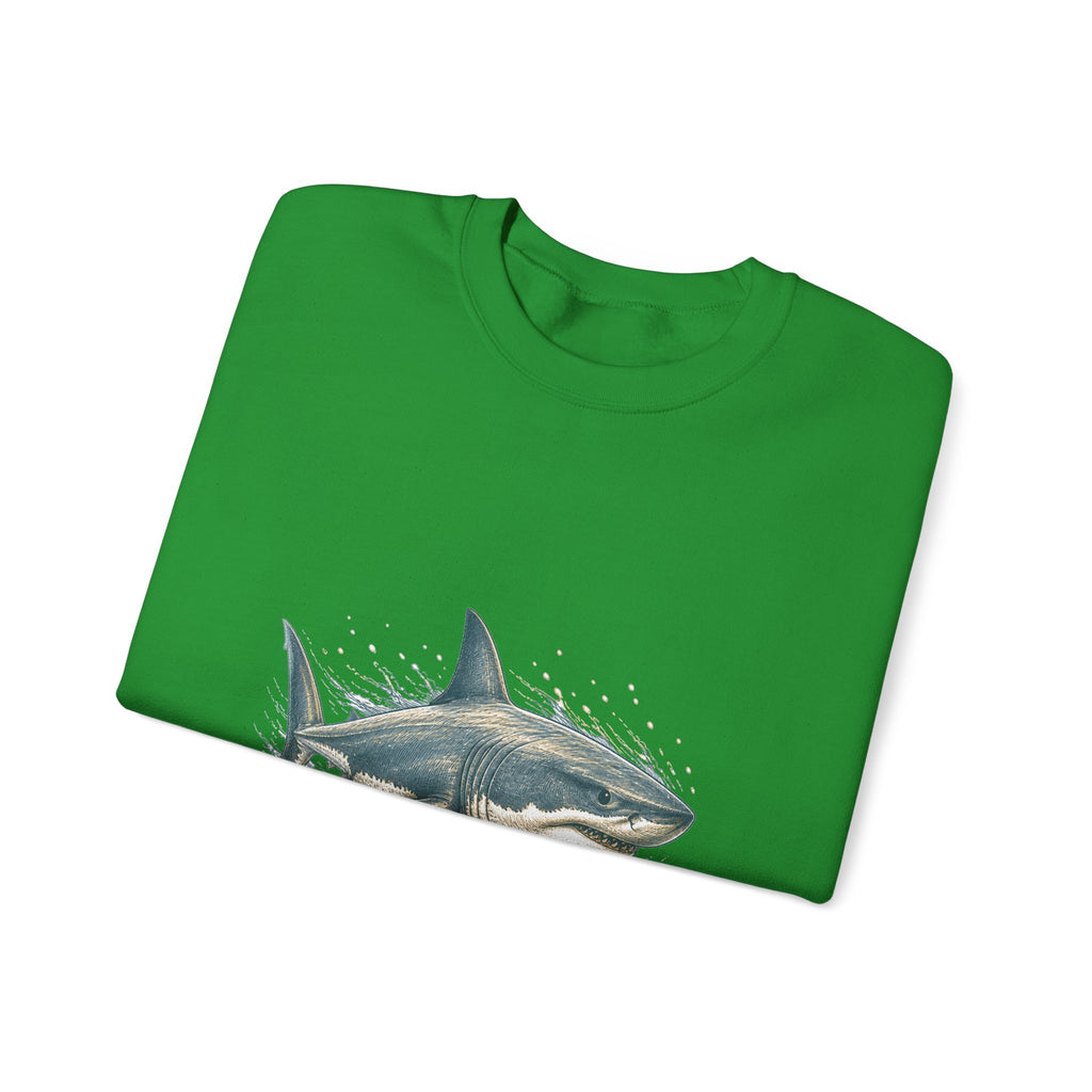 Matching Couple Sweatshirt - Shark & Dolphin Matching Couple Premium Fleece Sweatshirt Hand-Drawn Art His Hers Anniversary Gift - Design A
