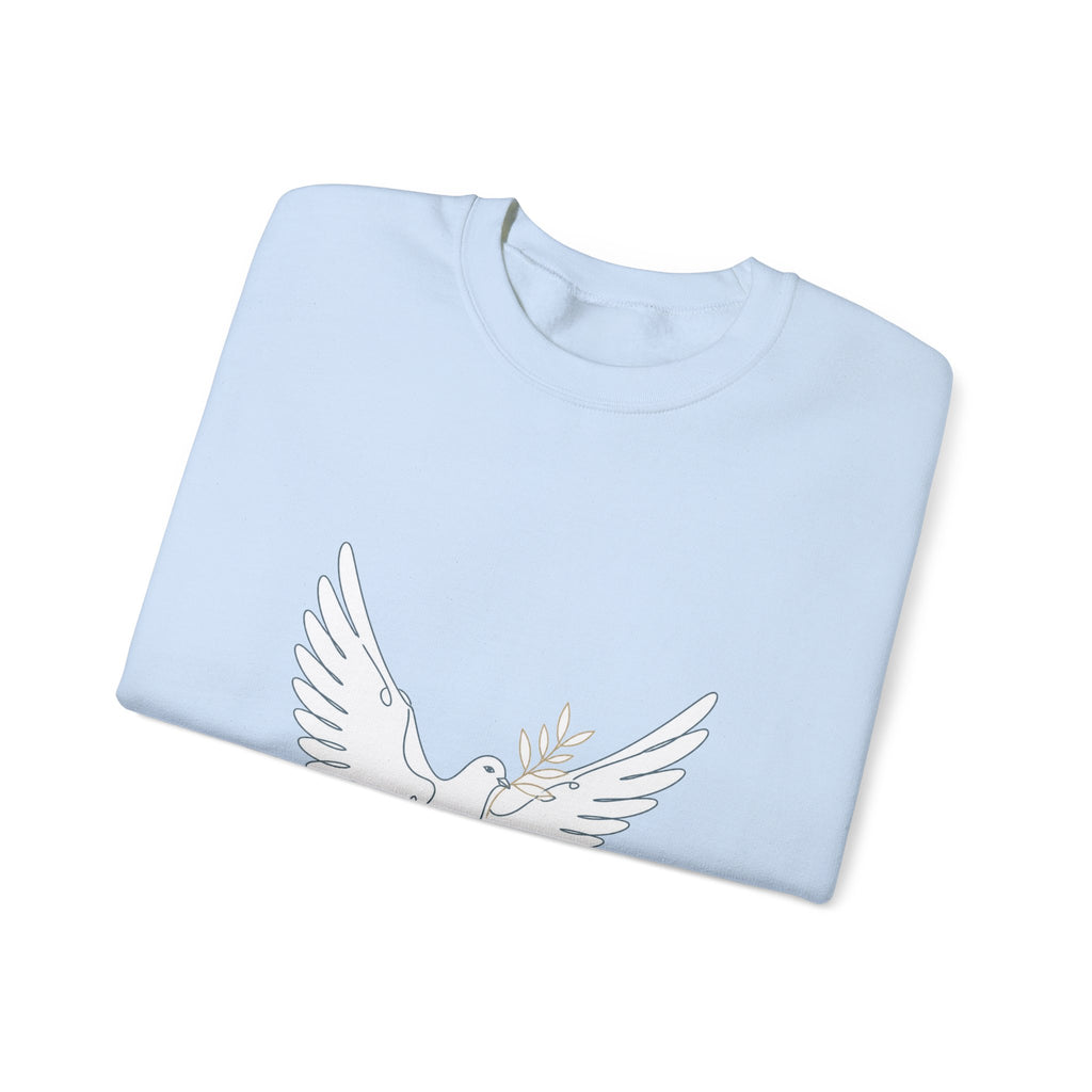 Matching Couple Sweatshirt - Wolf & Dove Matching Couple Comfort Colors Crew Minimalist Art His Hers Christmas Gift - Design B