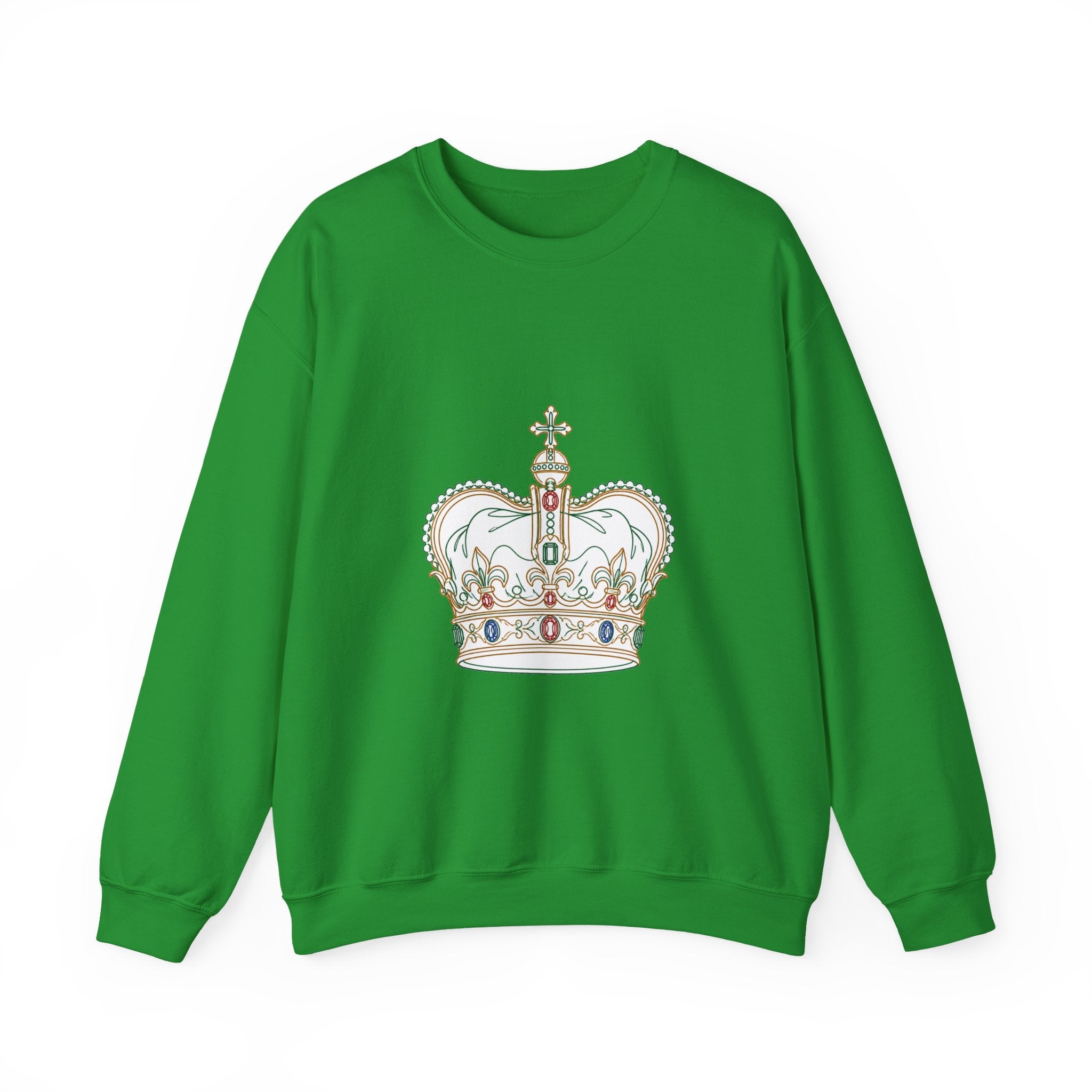 Matching Couple Sweatshirt - Crown & Shield Matching Couple Premium Fleece Sweatshirt Minimalist Art His Hers Christmas Gift - Design A