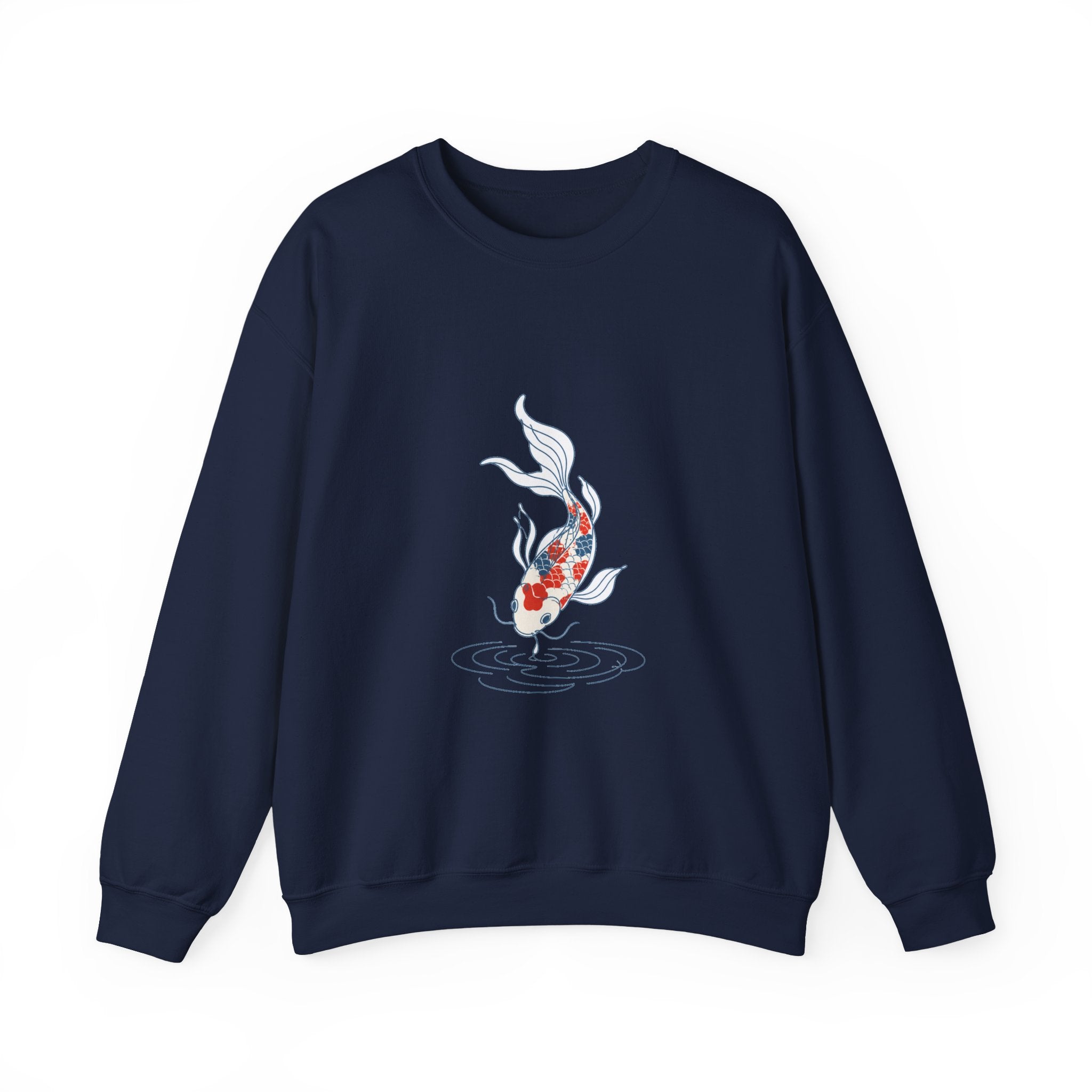 Matching Couple Sweatshirt - Koi Fish Yin Yang Matching Couple Crewneck Sweatshirt Minimalist Art His Hers Valentine Gift - Design B