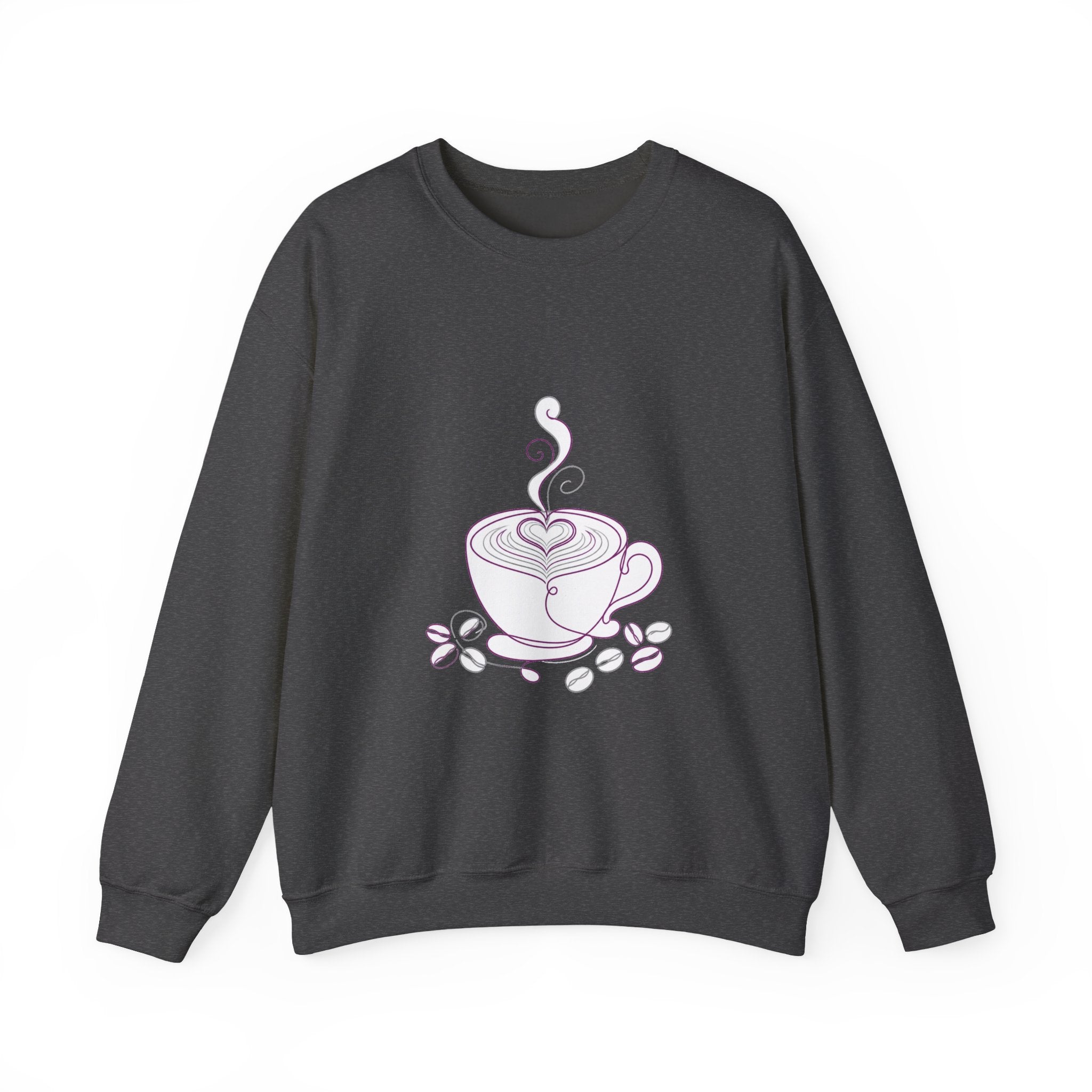 Matching Couple Sweatshirt - Coffee & Tea Matching Couple Comfort Colors Crew Minimalist Art His Hers Christmas Gift - Design A
