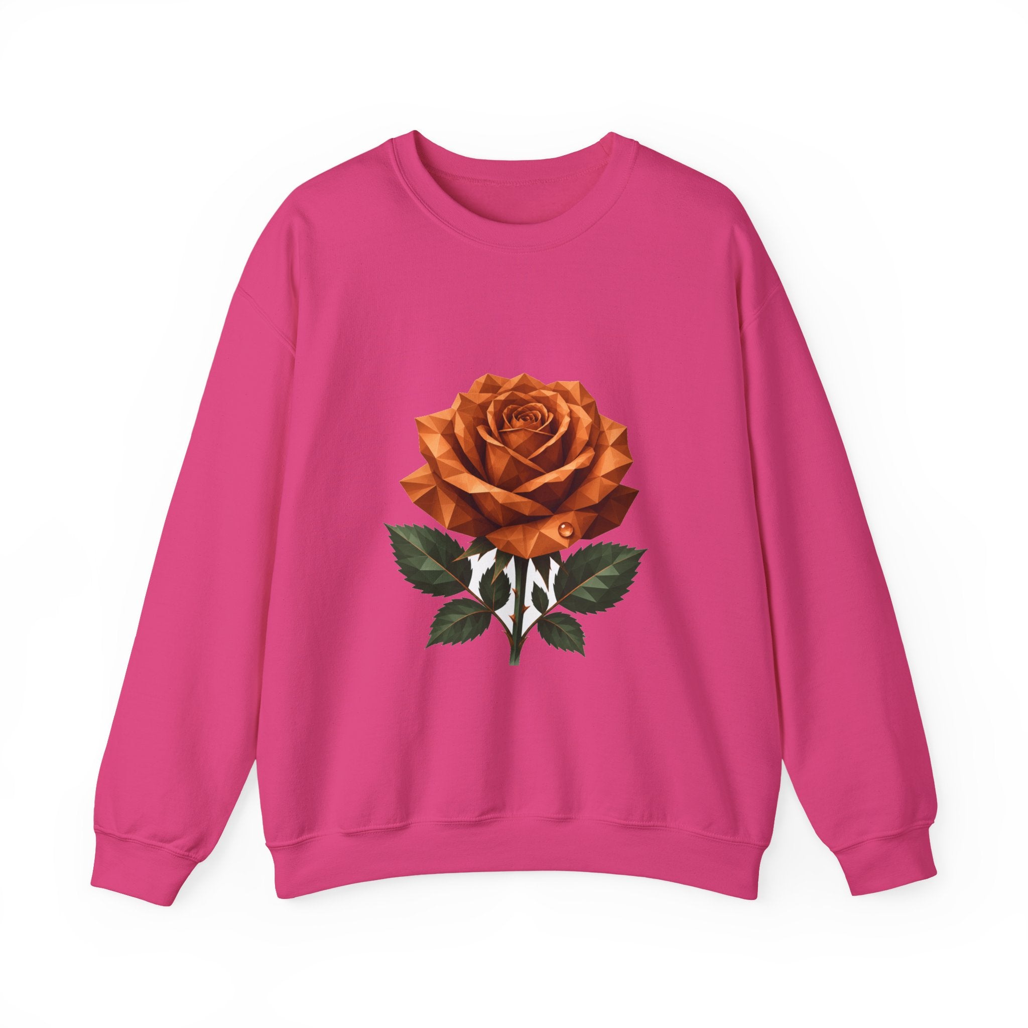 Matching Couple Sweatshirt - Rose & Thorn Matching Couple Premium Fleece Sweatshirt Geometric Art His Hers Love Gift - Design A
