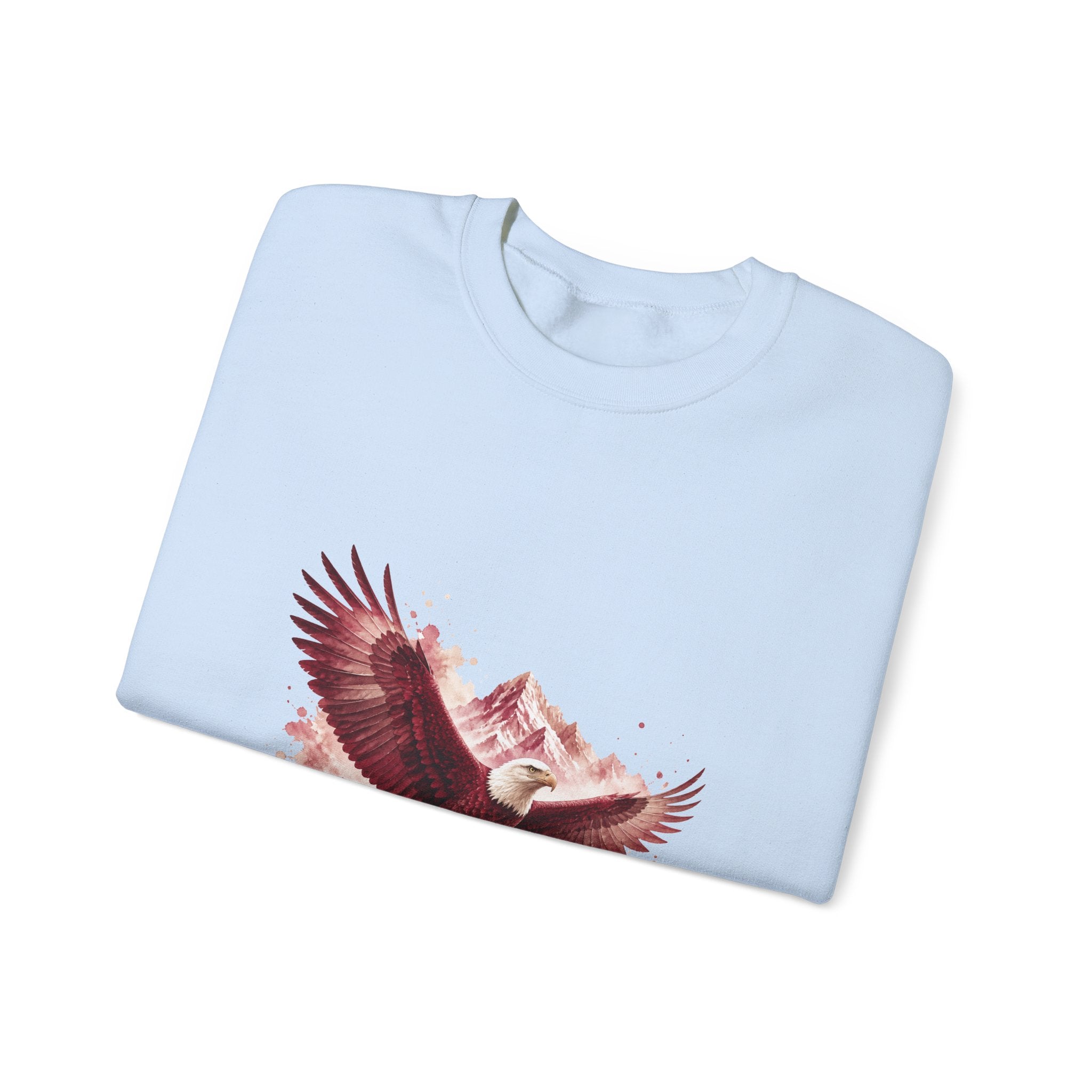 Matching Couple Sweatshirt - Eagle & Whale Matching Couple Crewneck Sweatshirt Watercolor Art His Hers Engagement Gift - Design A