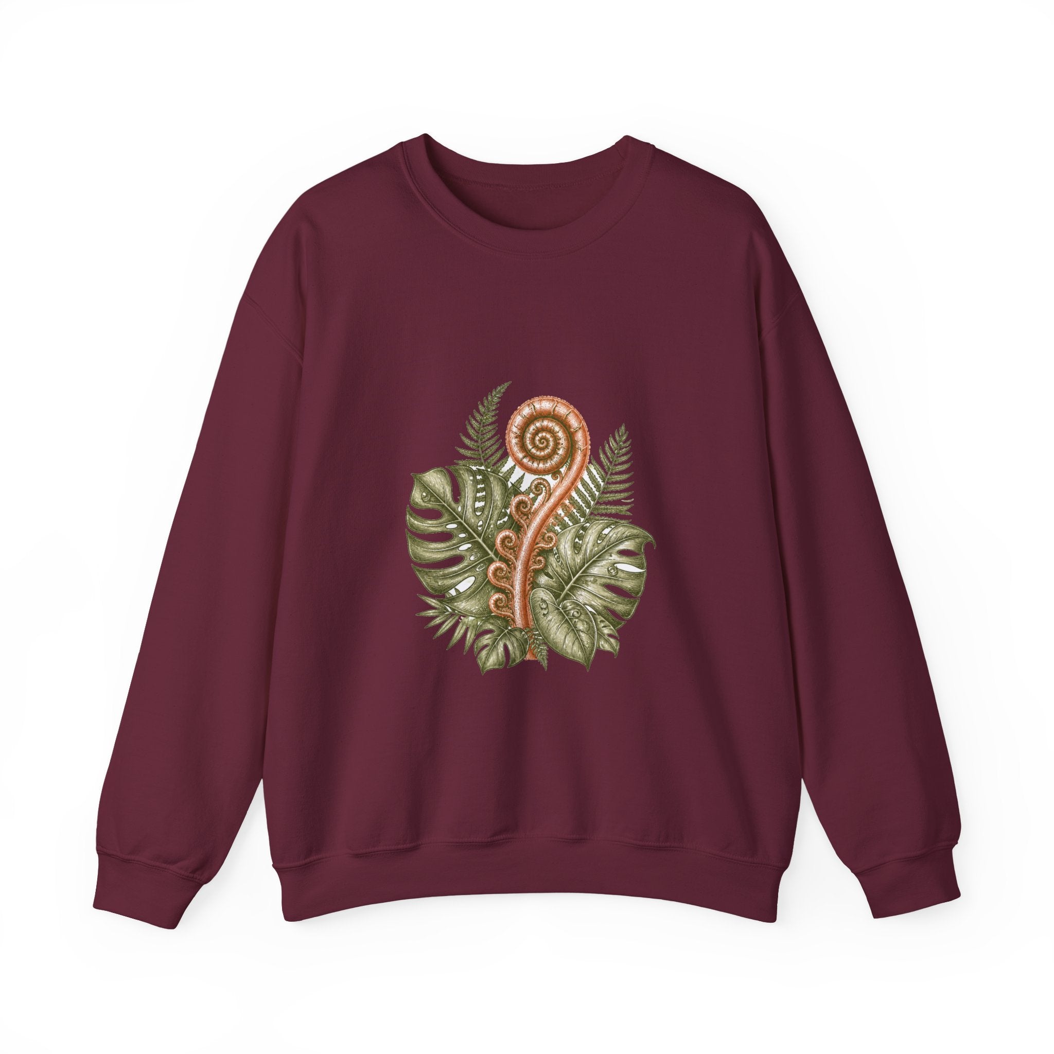 Matching Couple Sweatshirt - Desert & Rainforest Matching Couple Crewneck Sweatshirt Hand-Drawn Art His Hers Best Friend Gift - Design B