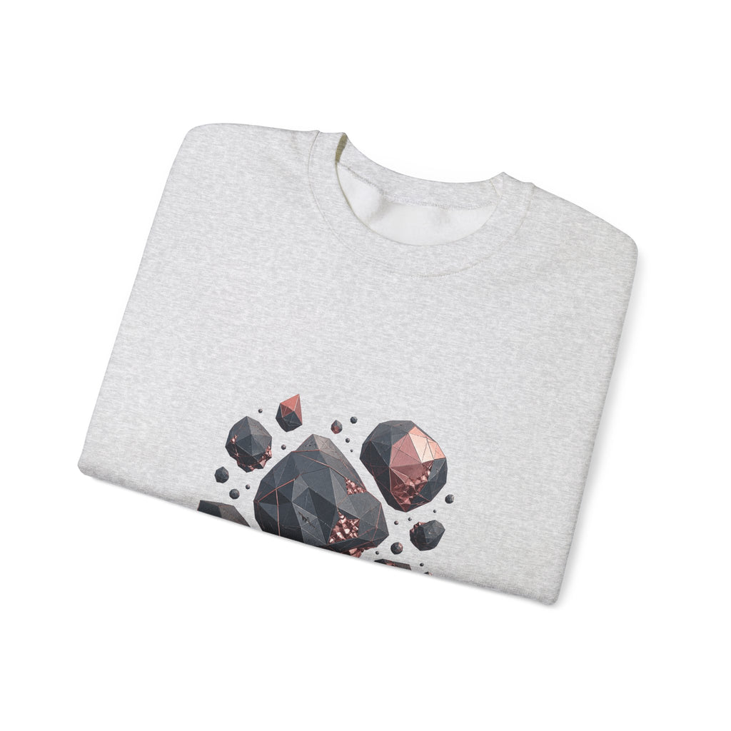 Matching Couple Sweatshirt - Comet & Asteroid Matching Couple Premium Fleece Sweatshirt Geometric Art His Hers Love Gift - Design B