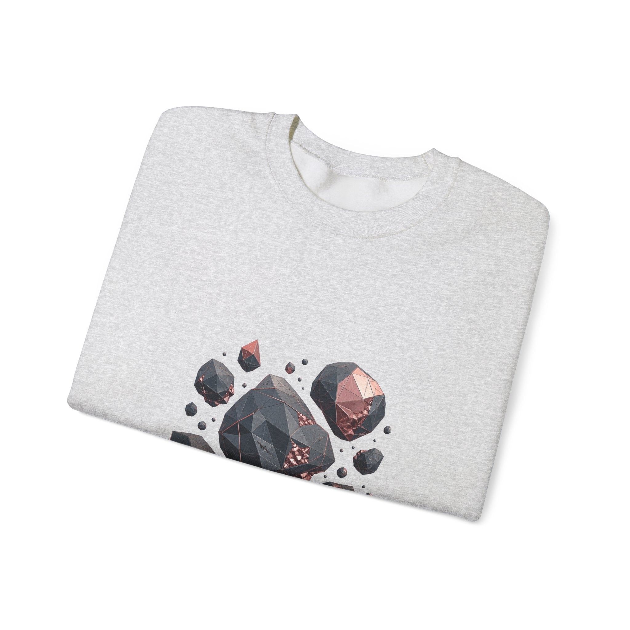 Matching Couple Sweatshirt - Comet & Asteroid Matching Couple Premium Fleece Sweatshirt Geometric Art His Hers Love Gift - Design B