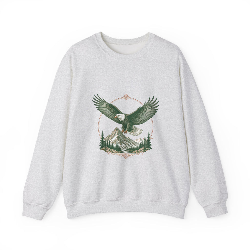 Matching Couple Sweatshirt - Eagle & Whale Matching Couple Premium Fleece Sweatshirt Vintage Art His Hers Honeymoon Gift - Design A