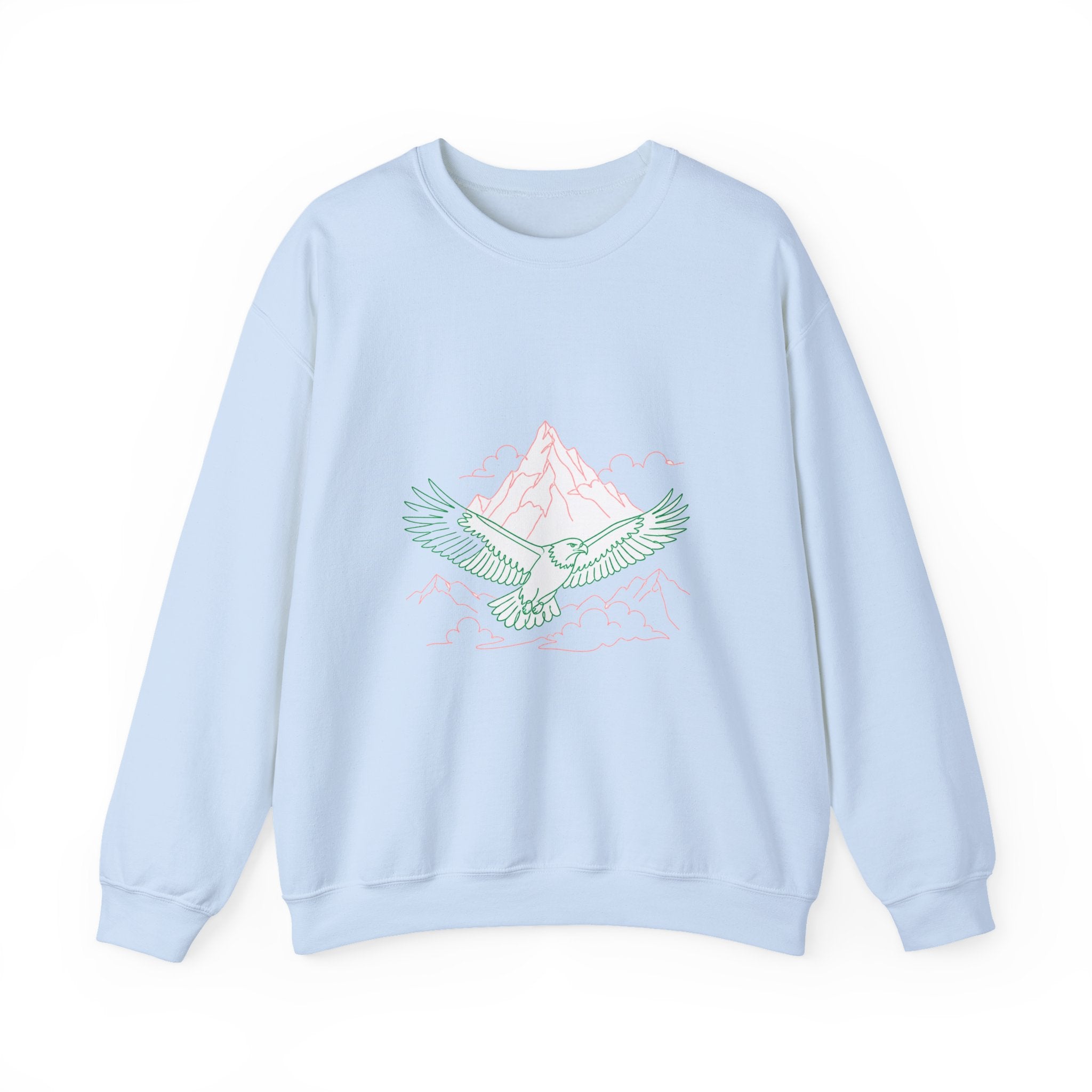 Matching Couple Sweatshirt - Eagle & Whale Matching Couple Comfort Colors Crew Minimalist Art His Hers Christmas Gift - Design A