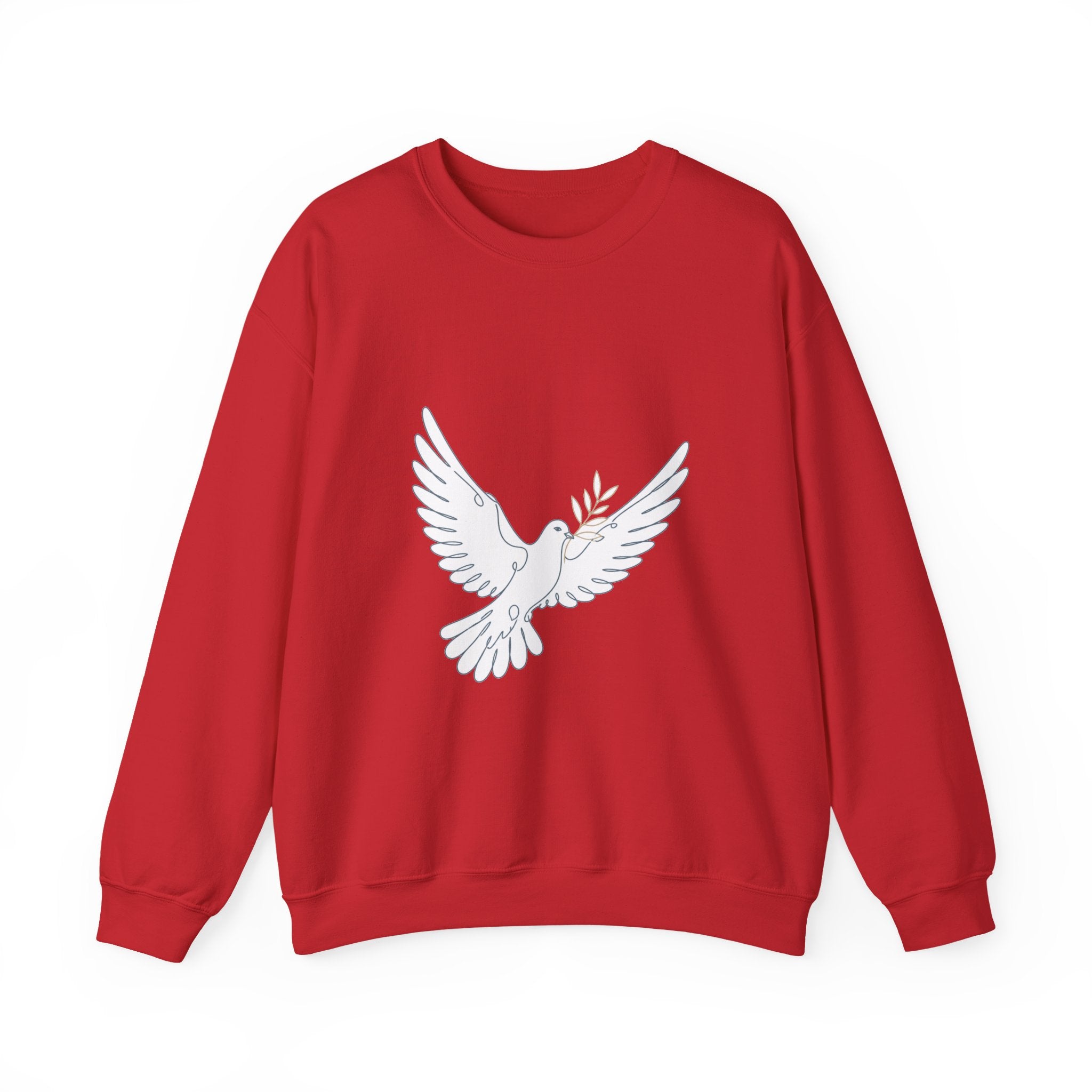 Matching Couple Sweatshirt - Wolf & Dove Matching Couple Comfort Colors Crew Minimalist Art His Hers Christmas Gift - Design B