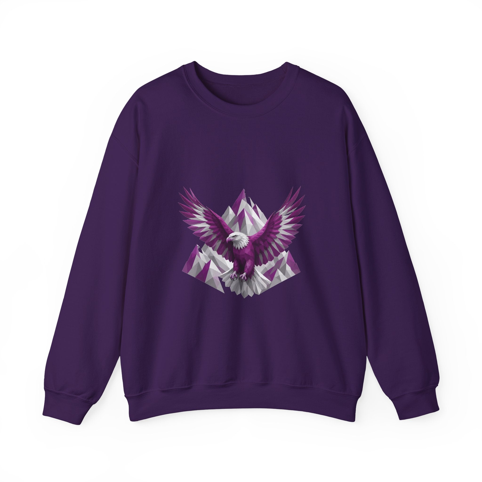 Matching Couple Sweatshirt - Eagle & Whale Matching Couple Crewneck Sweatshirt Geometric Art His Hers Couple Gift - Design A