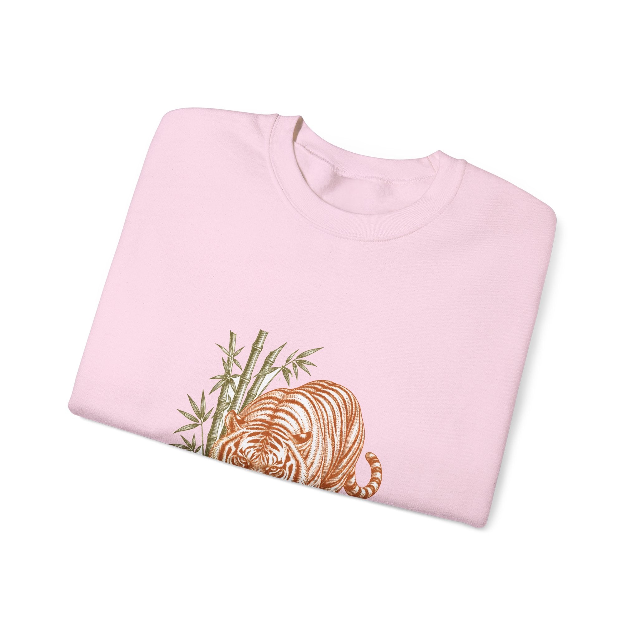 Matching Couple Sweatshirt - Tiger & Crane Matching Couple Premium Fleece Sweatshirt Vintage Art His Hers Honeymoon Gift - Design A