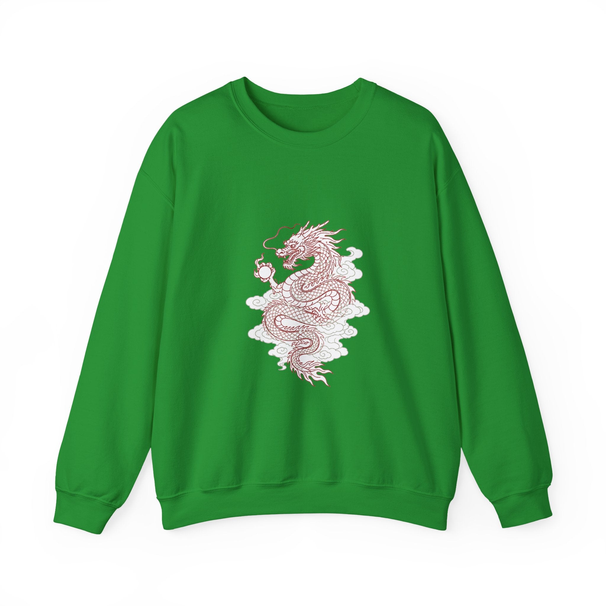 Matching Couple Sweatshirt - Dragon & Phoenix Matching Couple Crewneck Sweatshirt Minimalist Art His Hers Valentine Gift - Design A