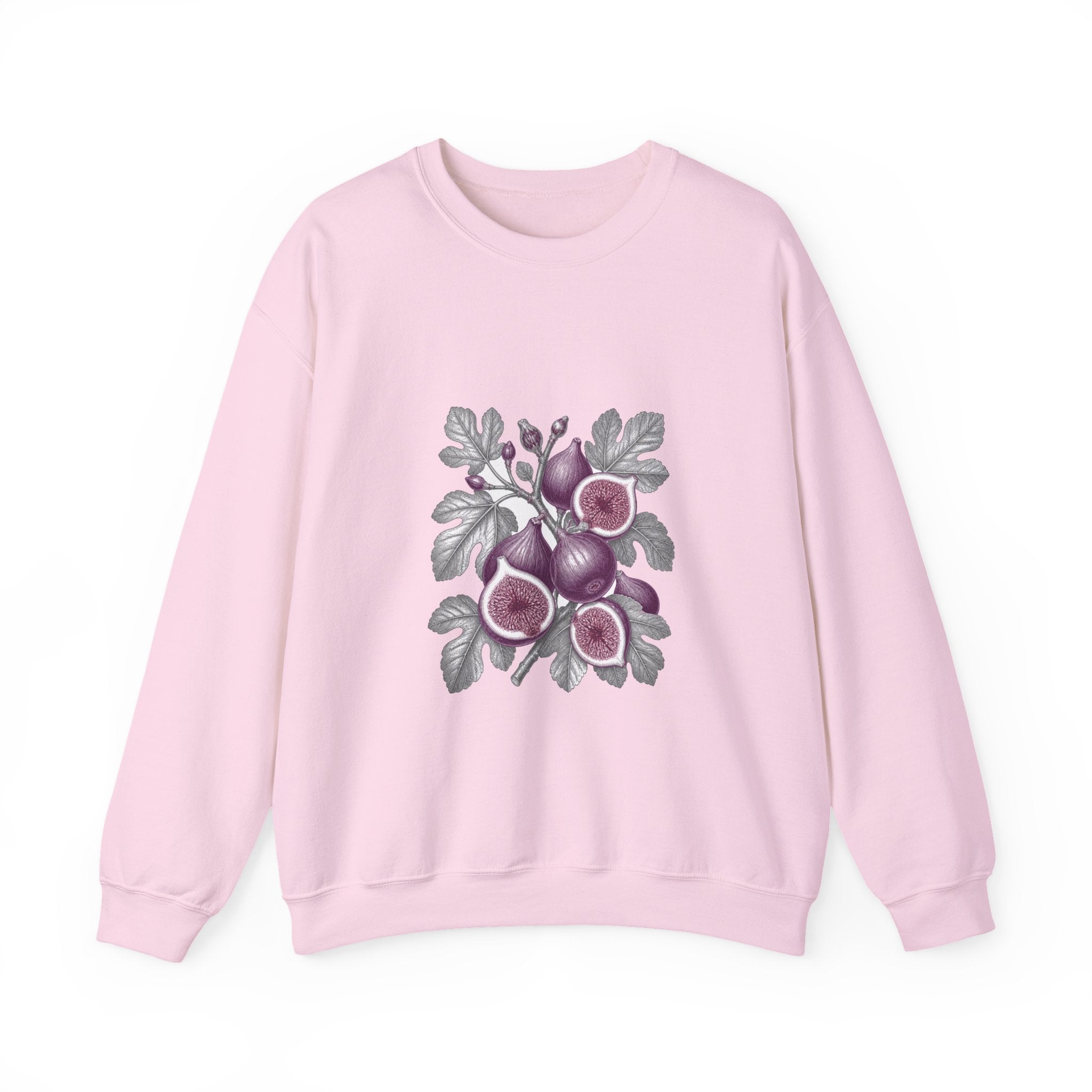 Matching Couple Sweatshirt - Olive Branch & Fig Matching Couple Crewneck Sweatshirt Vintage Art His Hers Wedding Gift - Design B