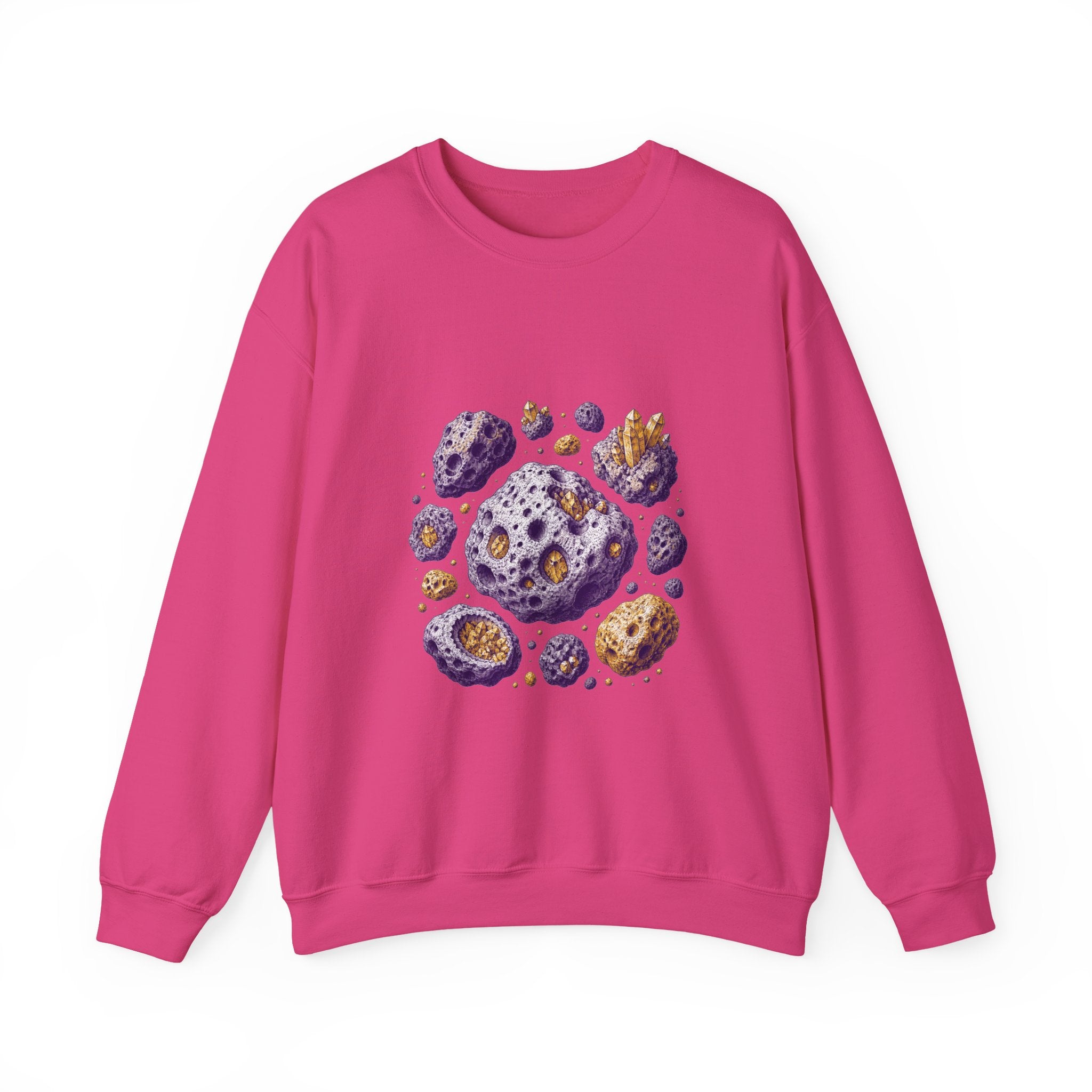 Matching Couple Sweatshirt - Comet & Asteroid Matching Couple Crewneck Sweatshirt Vintage Art His Hers Wedding Gift - Design B