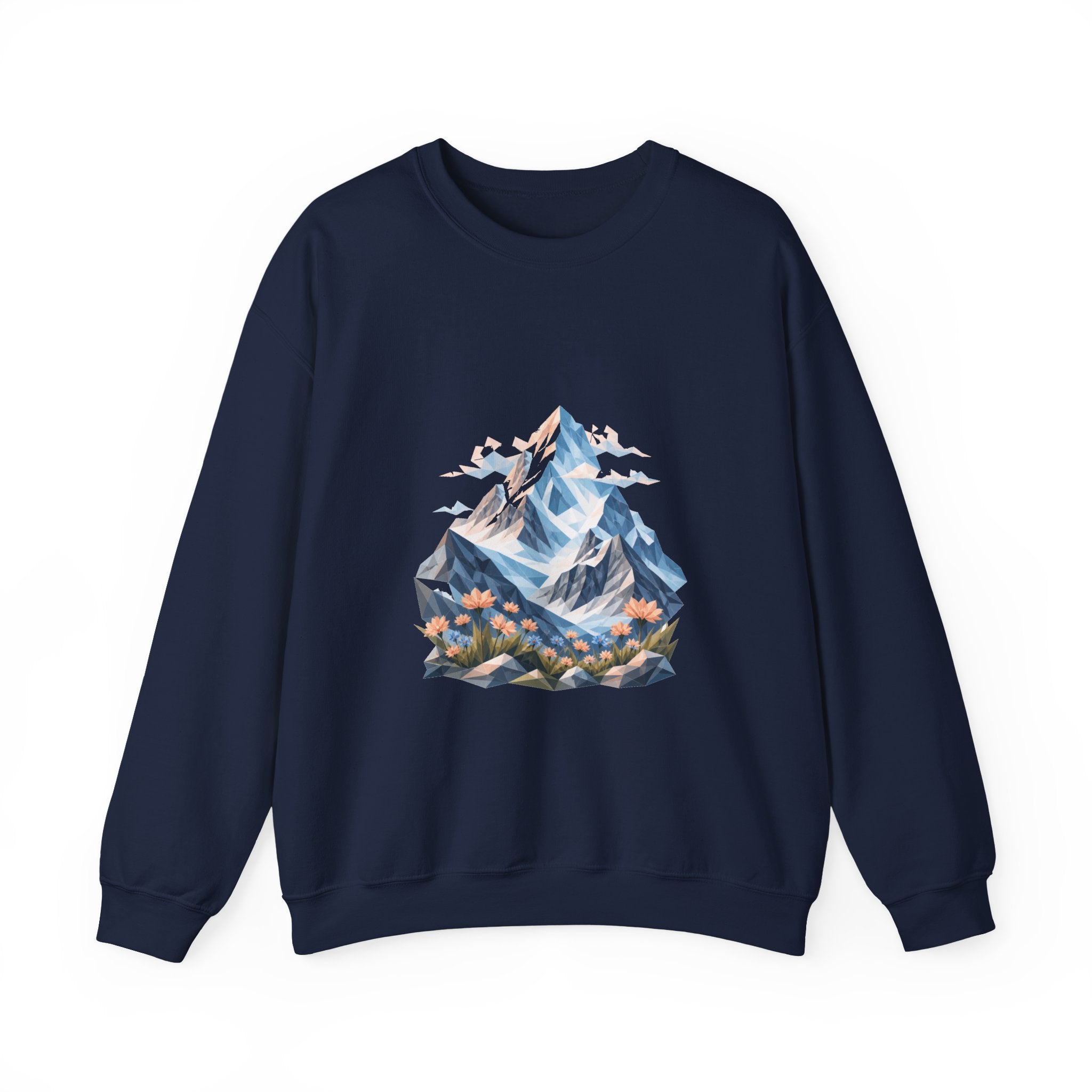 Matching Couple Sweatshirt - Mountain & Ocean Matching Couple Comfort Colors Crew Geometric Art His Hers Love Gift - Design A