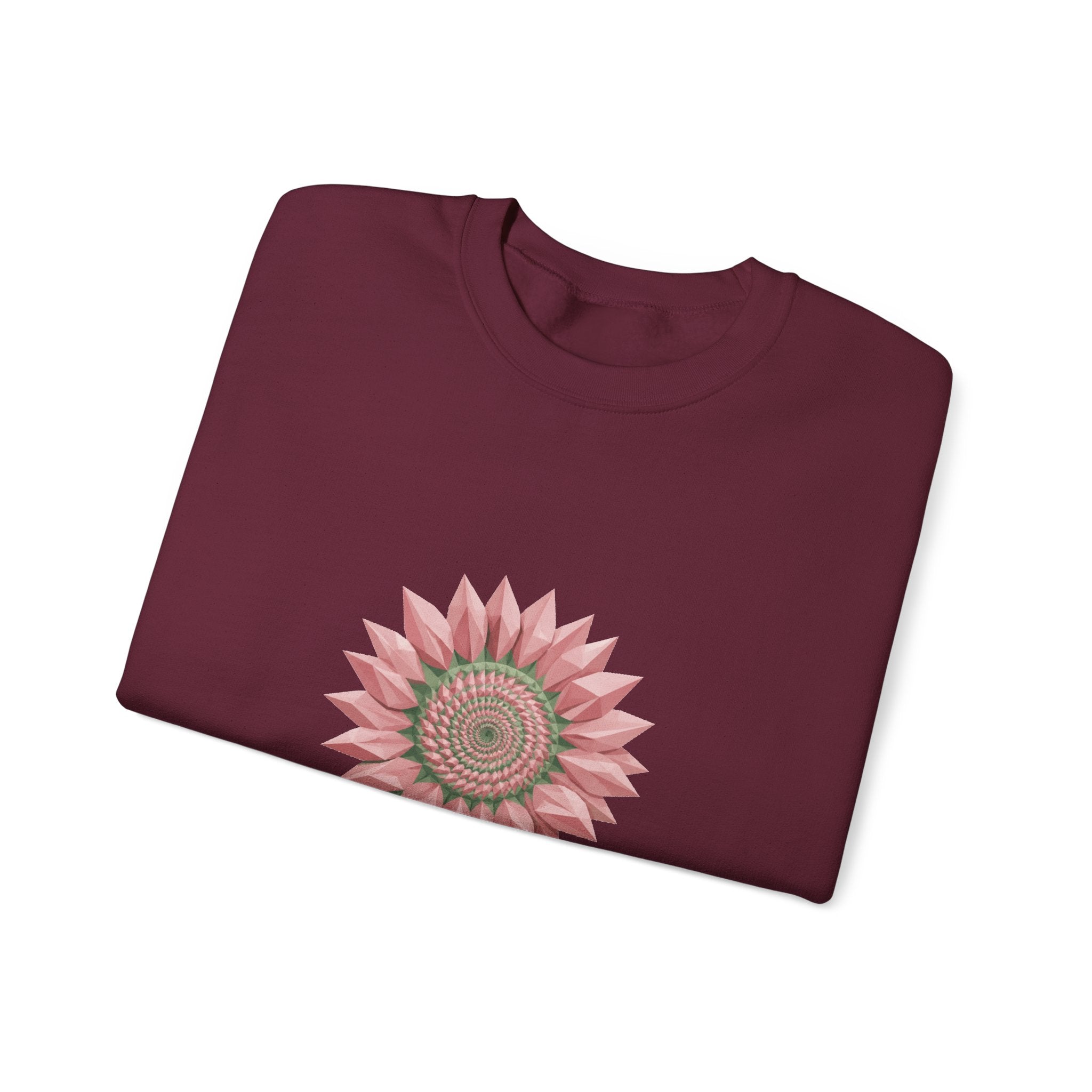 Matching Couple Sweatshirt - Sunflower & Moonflower Matching Couple Crewneck Sweatshirt Geometric Art His Hers Couple Gift - Design A