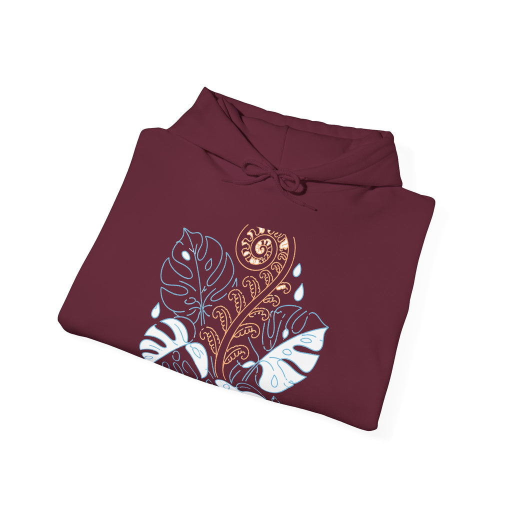 Matching Couple Sweatshirt - Desert & Rainforest Matching Couple Hooded Sweatshirt Minimalist Art His Hers Valentine Gift - Design B