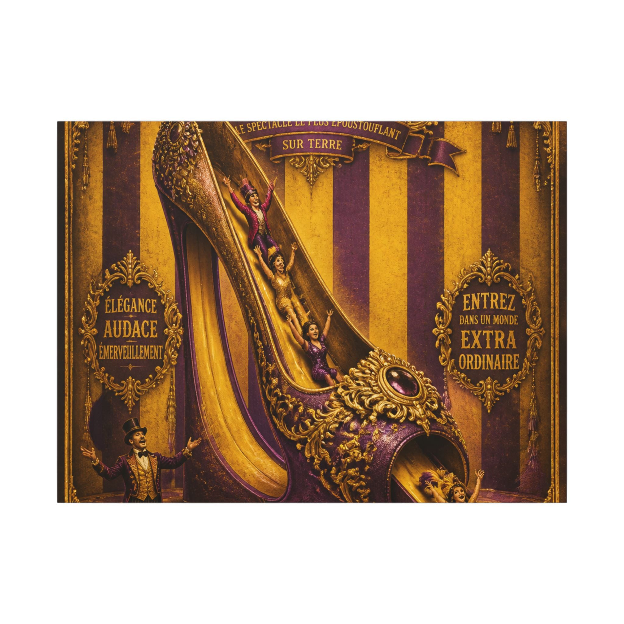 High Heel Slide Wall Art Canvas 16×20 Baroque Home Office Decor Maximalist Print