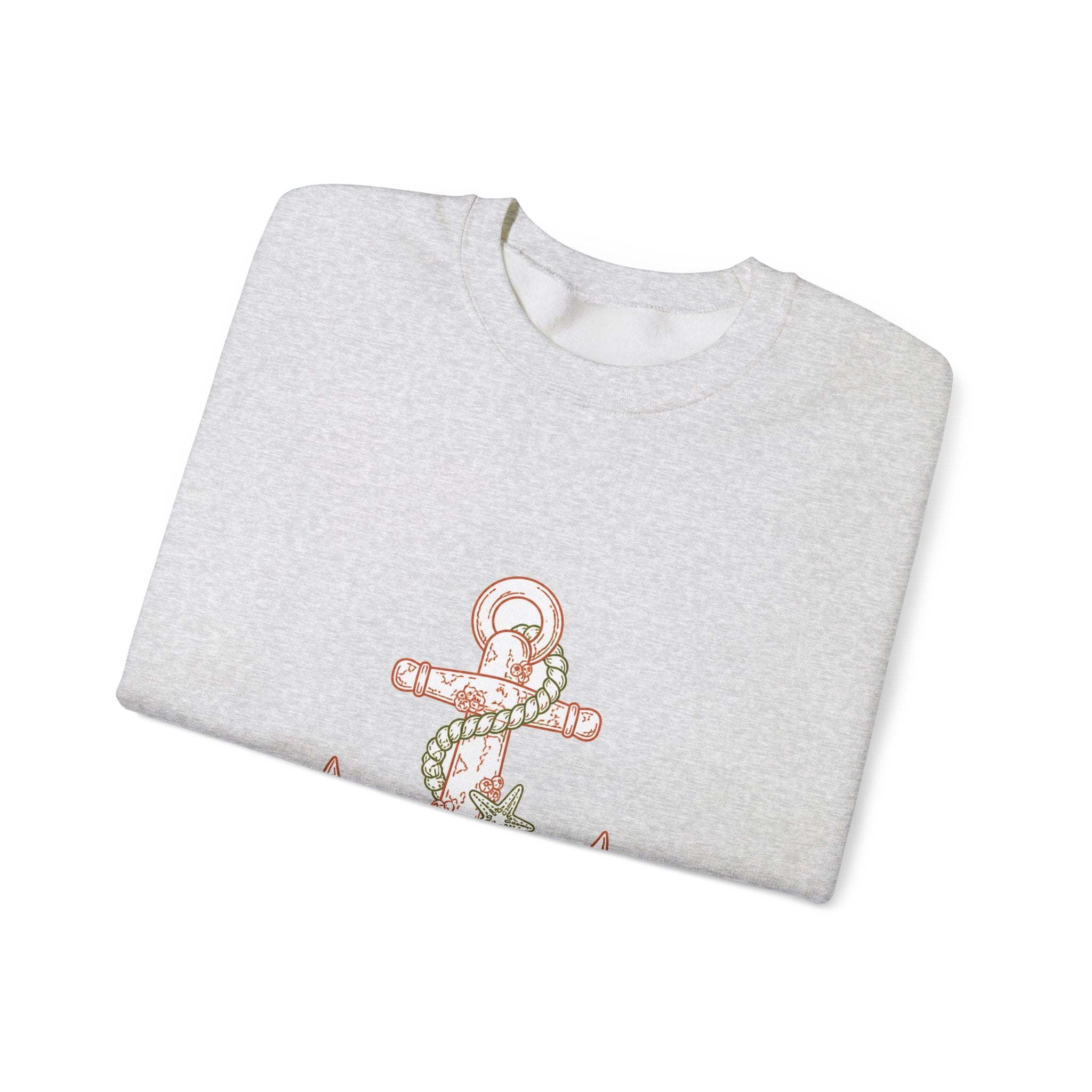 Matching Couple Sweatshirt - Anchor & Sail Matching Couple Crewneck Sweatshirt Minimalist Art His Hers Valentine Gift - Design A