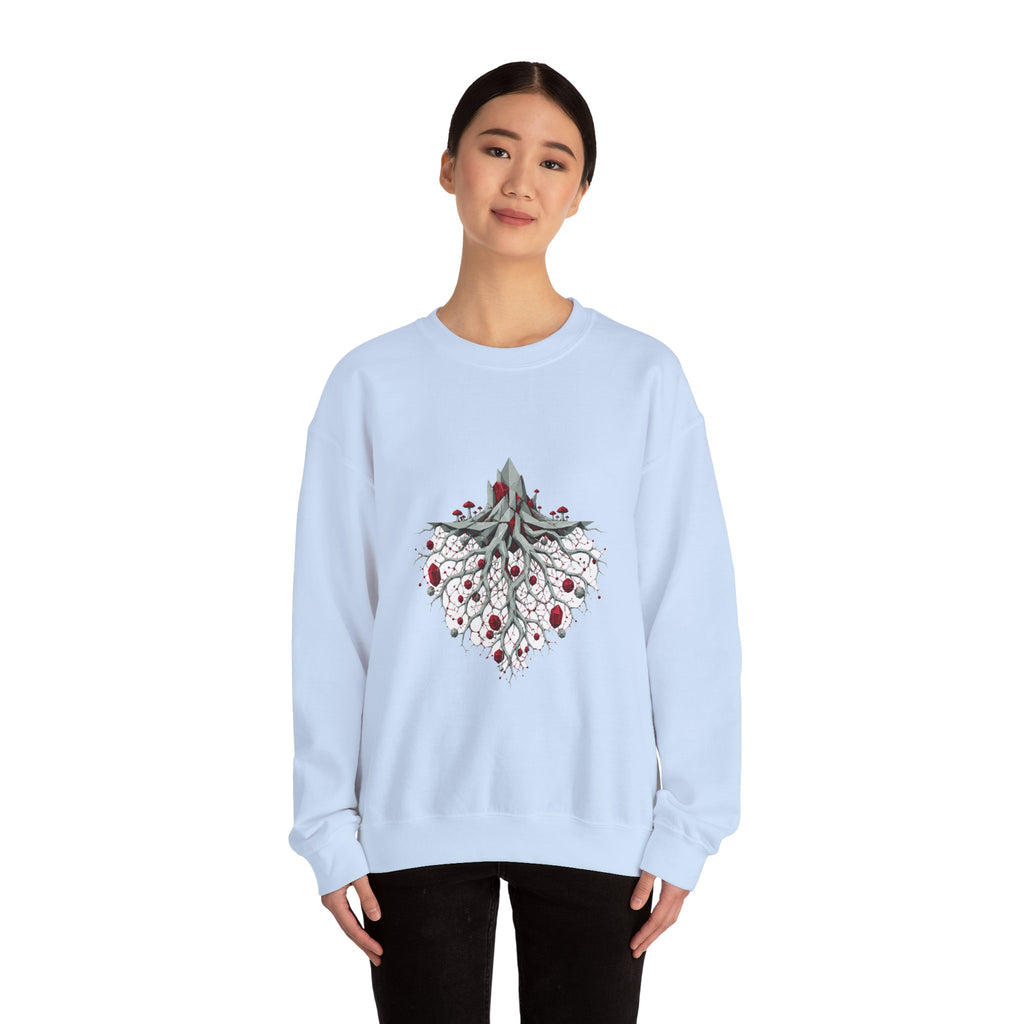 Matching Couple Sweatshirt - Ancient Oak & Deep Roots Matching Couple Comfort Colors Crew Geometric Art His Hers Love Gift - Design B