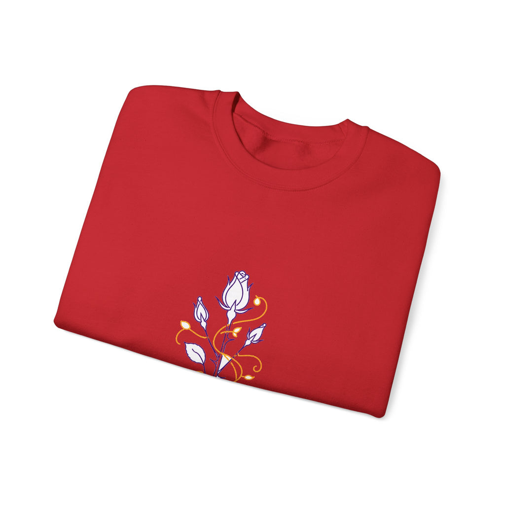 Matching Couple Sweatshirt - Rose & Thorn Matching Couple Premium Fleece Sweatshirt Minimalist Art His Hers Christmas Gift - Design B