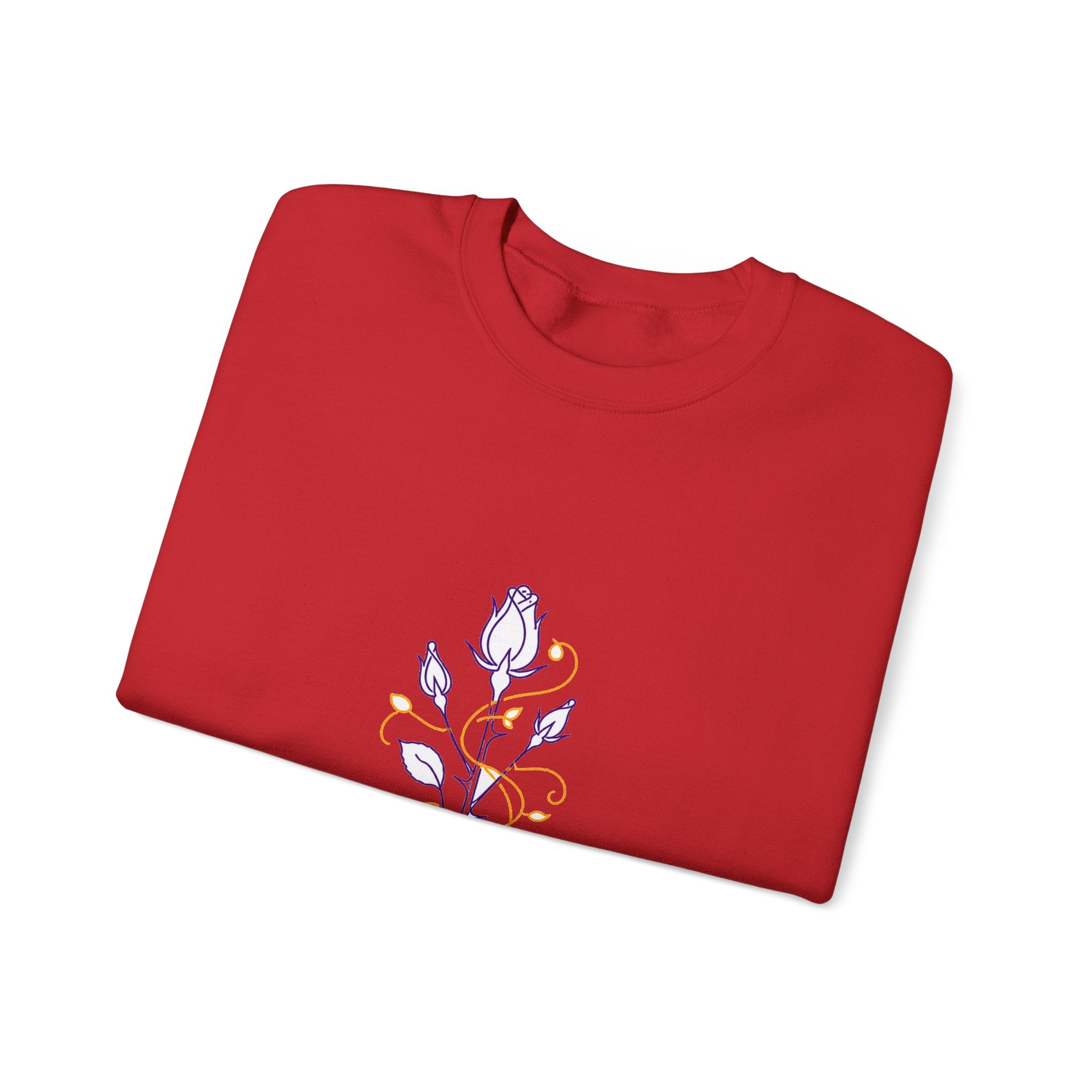 Matching Couple Sweatshirt - Rose & Thorn Matching Couple Premium Fleece Sweatshirt Minimalist Art His Hers Christmas Gift - Design B