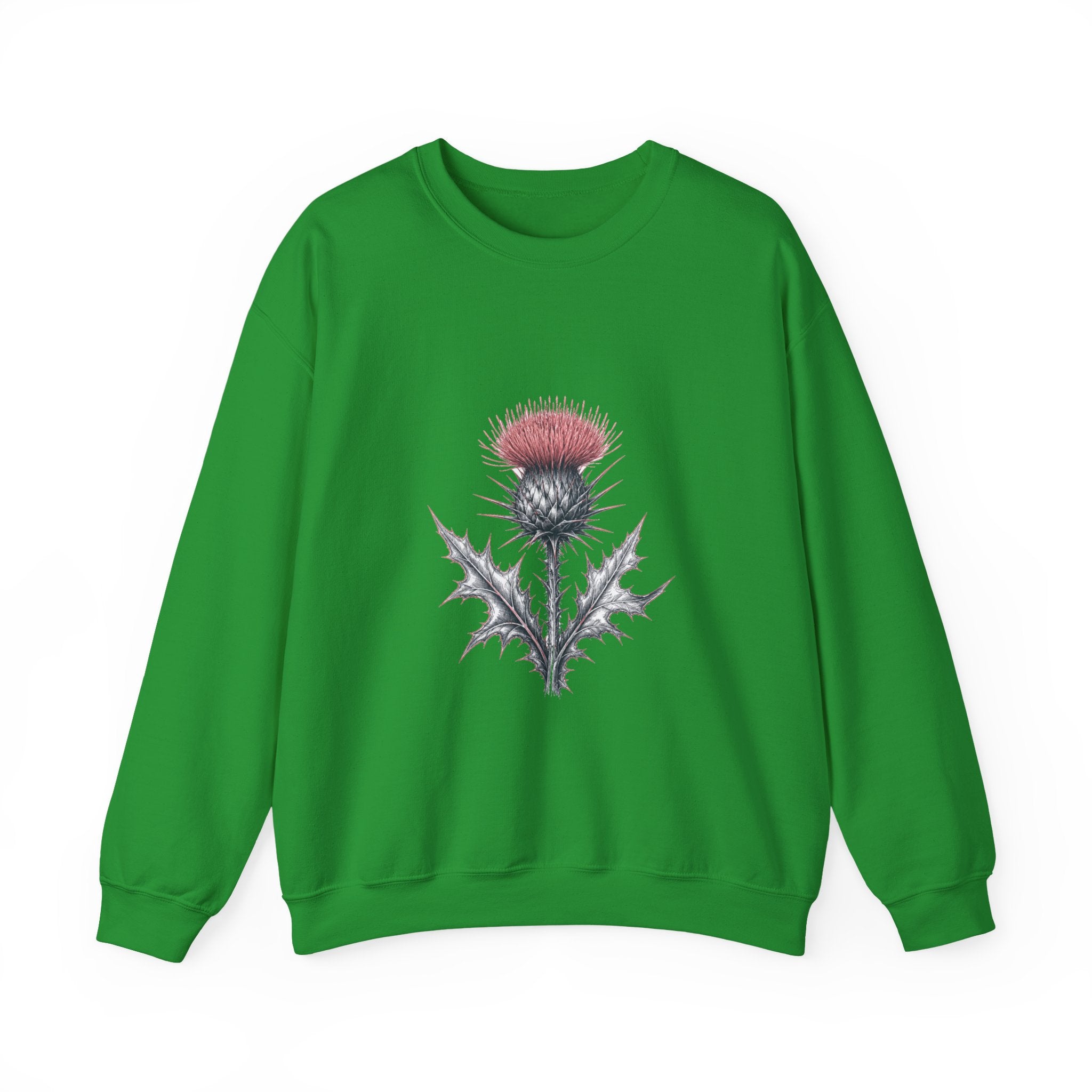Matching Couple Sweatshirt - Lavender & Thistle Matching Couple Premium Fleece Sweatshirt Hand-Drawn Art His Hers Anniversary Gift - Design B