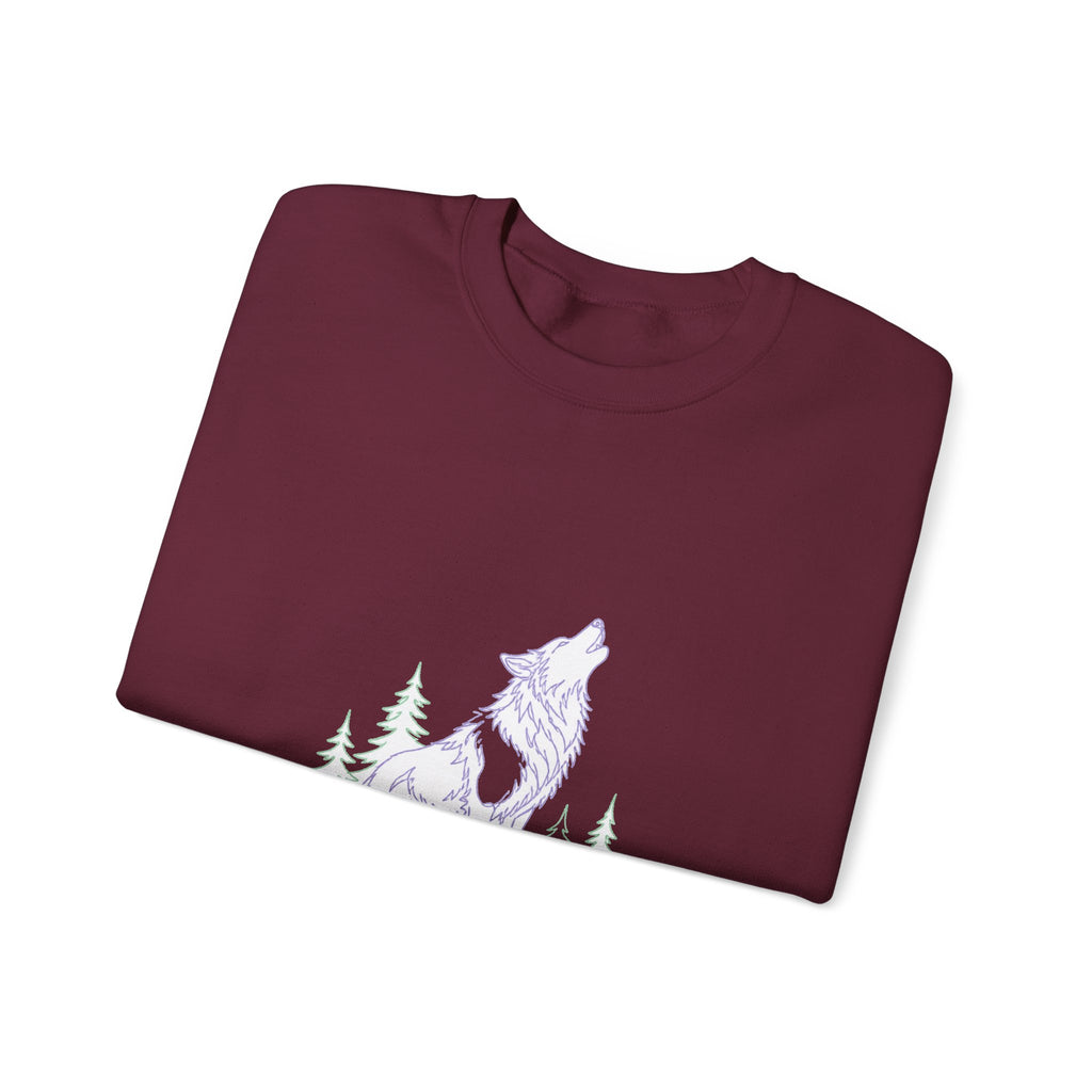 Matching Couple Sweatshirt - Wolf & Dove Matching Couple Premium Fleece Sweatshirt Minimalist Art His Hers Christmas Gift - Design A