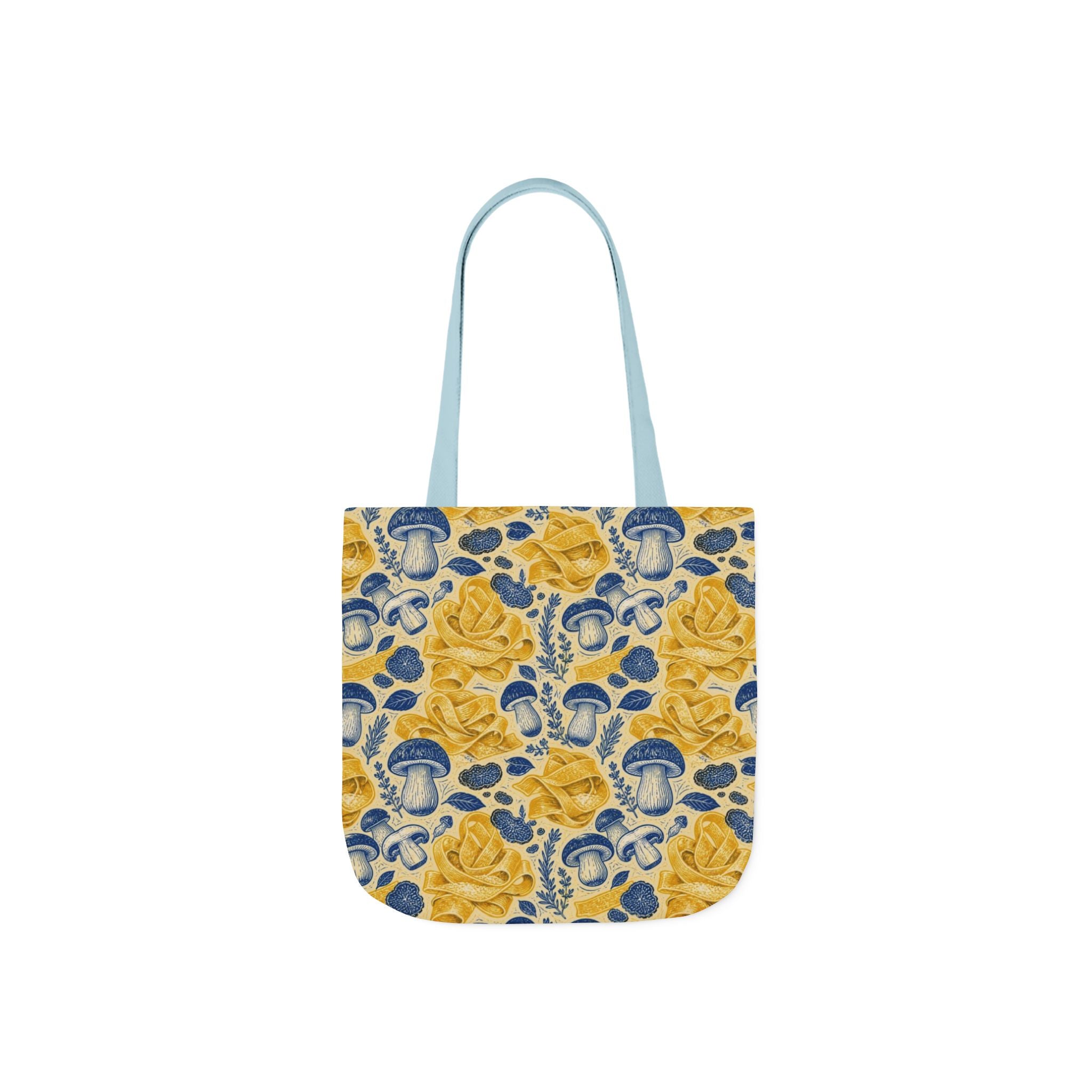 Pappardelle Ribbons Canvas Tote Bag Mediterranean Kitchen Linocut Design Italian Cottagecore Gift