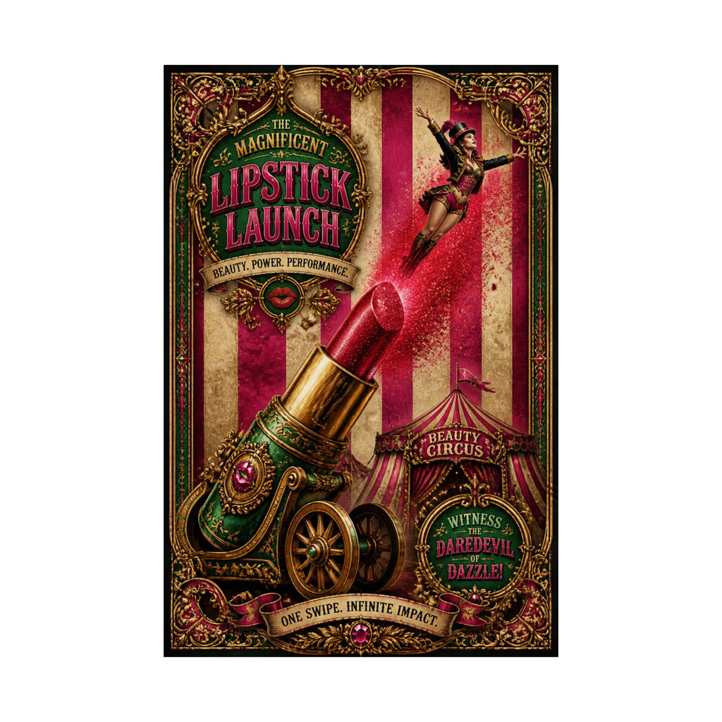Lipstick Cannon Wall Art Poster 24×36 Baroque Studio Decor Maximalist Print