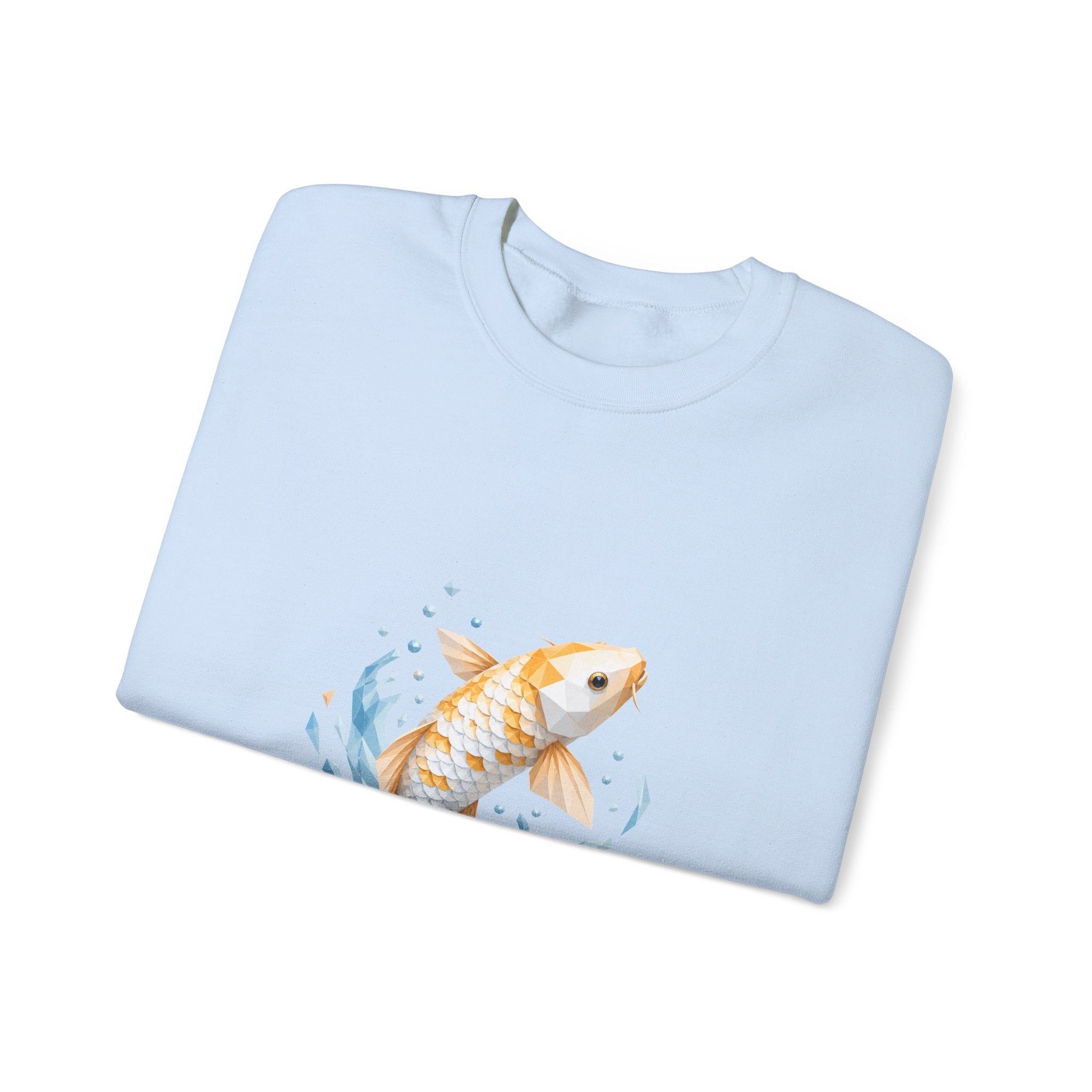 Matching Couple Sweatshirt - Koi Fish Yin Yang Matching Couple Premium Fleece Sweatshirt Geometric Art His Hers Love Gift - Design A